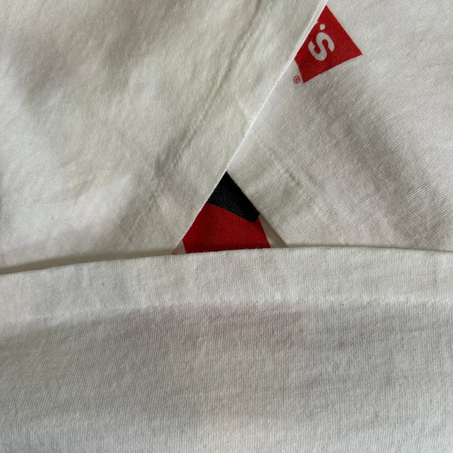 90's Levi's リーバイス 501 "GOT TO BE REAL"プリントTシャツ 白(XL)/C0968T-SO