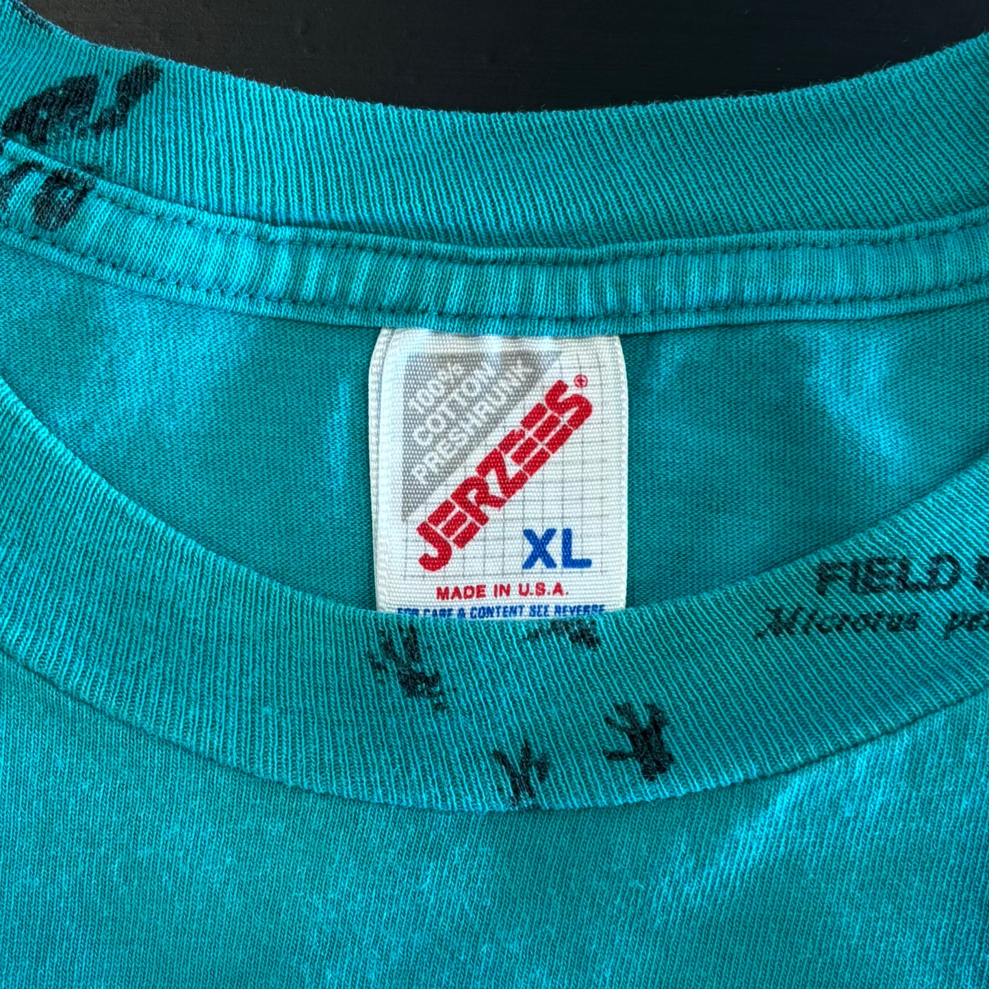 90's JERZEES Animal 足跡T-shirt 緑 (XL)/A3842T-SO