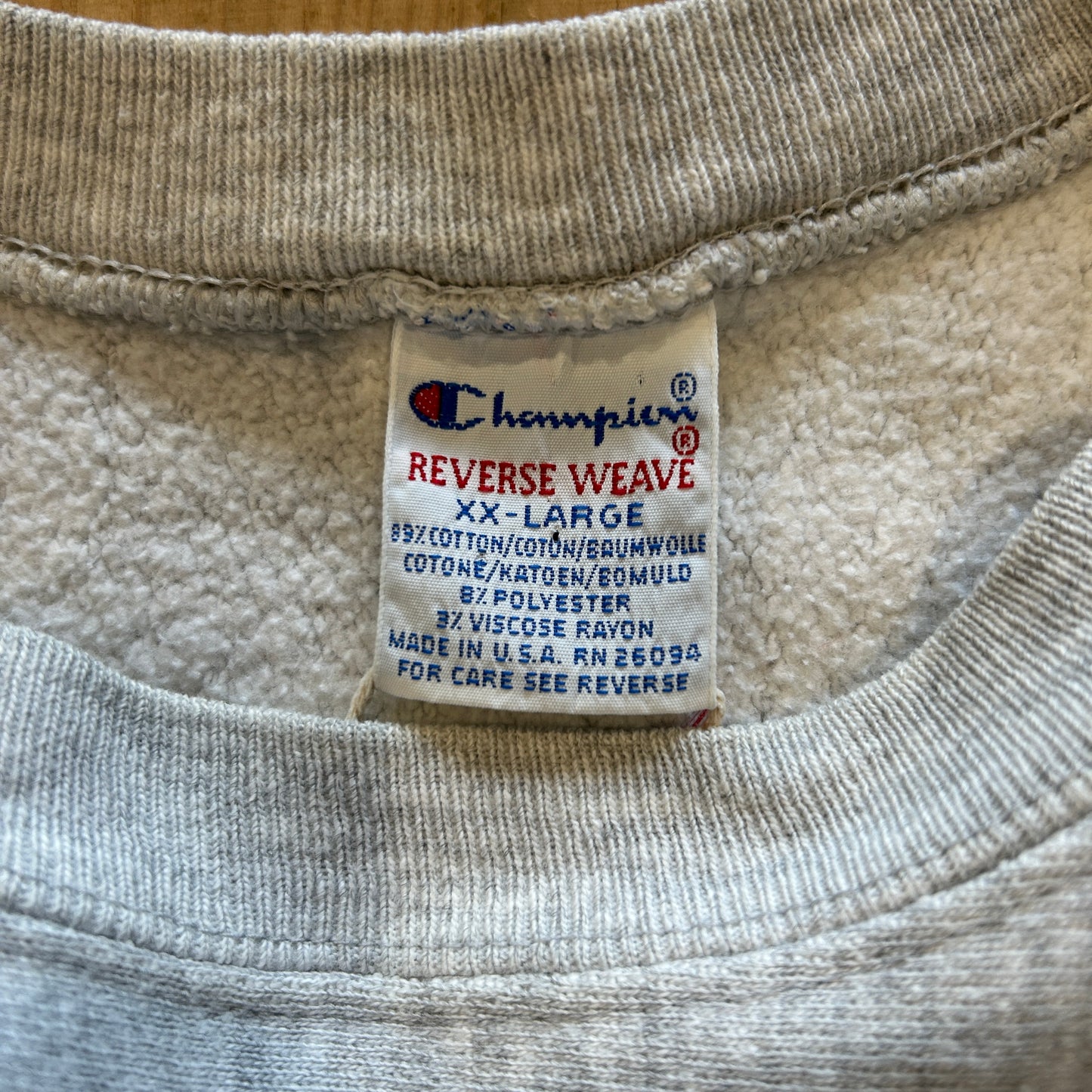 90's Champion Reverse Weave リバースウィーブ UCLA 刺繍 スウェット グレー(XXL)/A1054R-SO