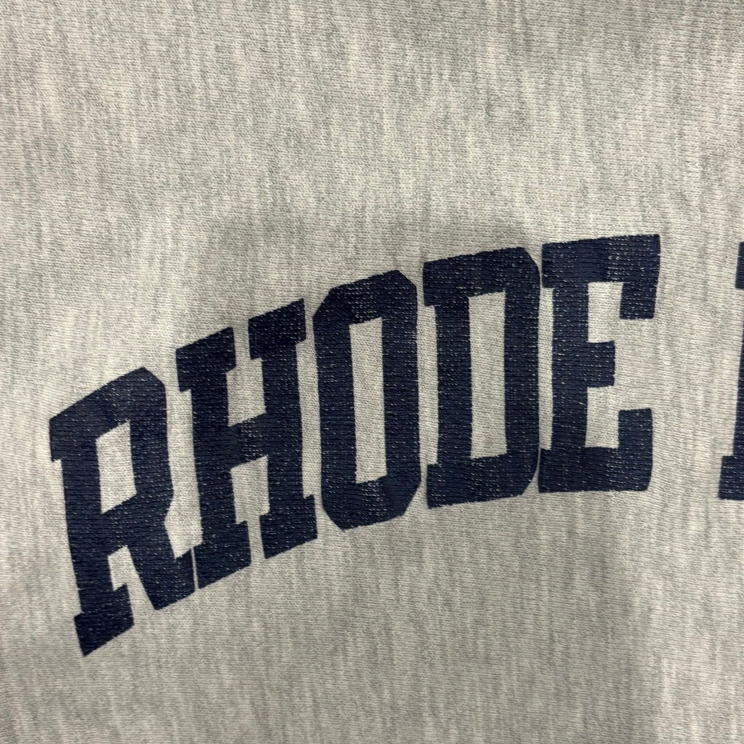 80's Champion "Rhode Island" リバースウィーブ カレッジスウェット 白 (L)/A2530S-SO