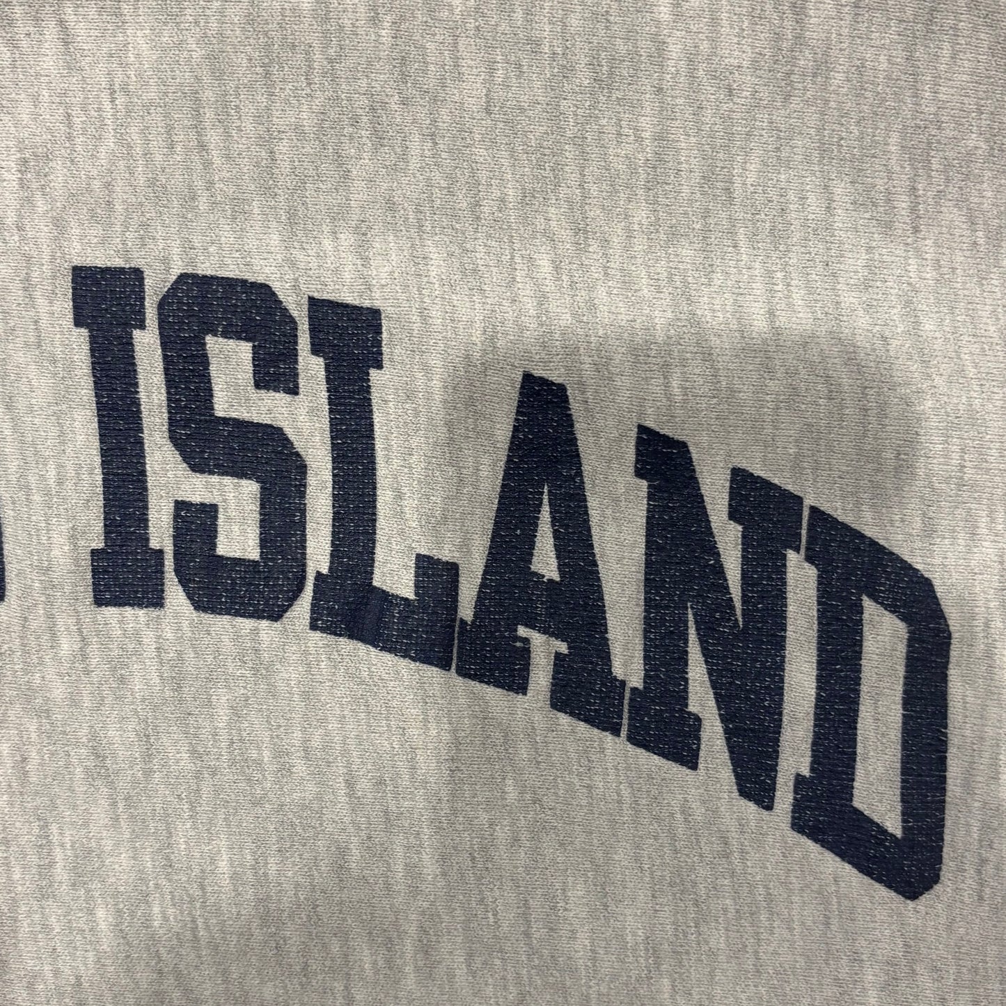 80's Champion "Rhode Island" リバースウィーブ カレッジスウェット 白 (L)/A2530S-SO