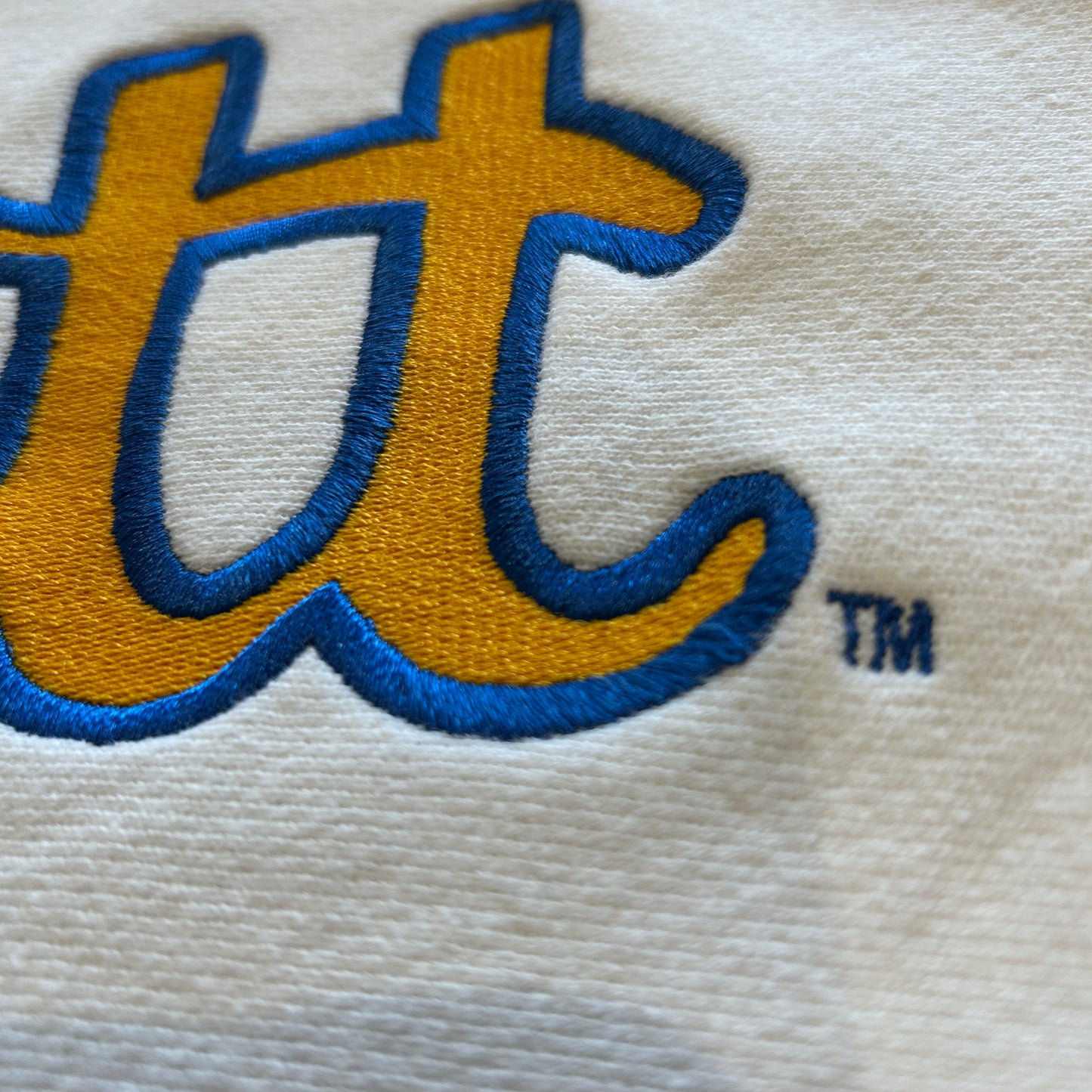 90's Champion Reverse Weave リバースウィーブ PITT 刺繍カレッジスウェット 白(L)/)A1053R-SO