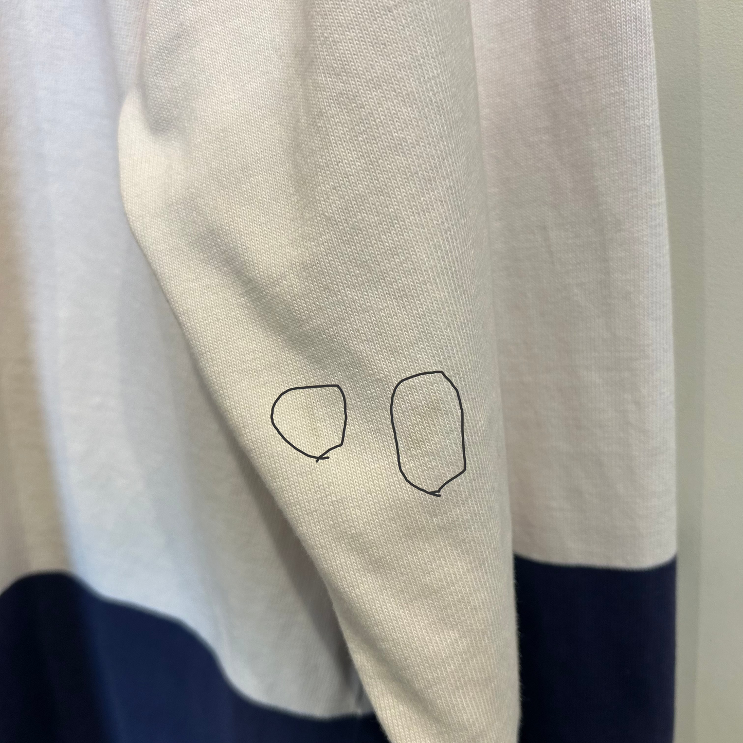 90's Polo Ralph Lauren ラルフローレン"Polo Stadium 1992"OG ラガーシャツ 赤白紺(XL)/B2385T-SO
