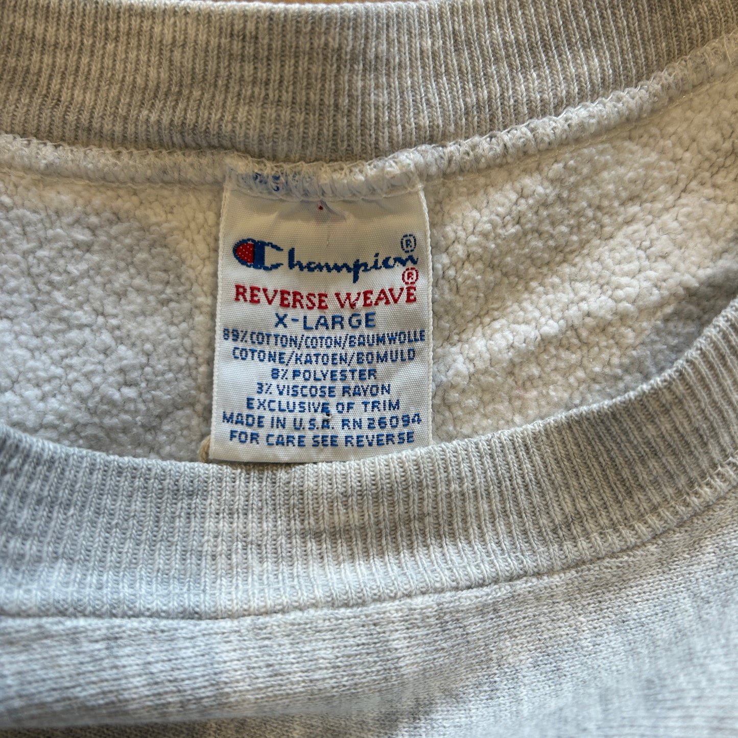 90's Champion Reverse Weave リバースウィーブ NEBRASKA FOOTBALL グレー(XL)/A2660R-SO
