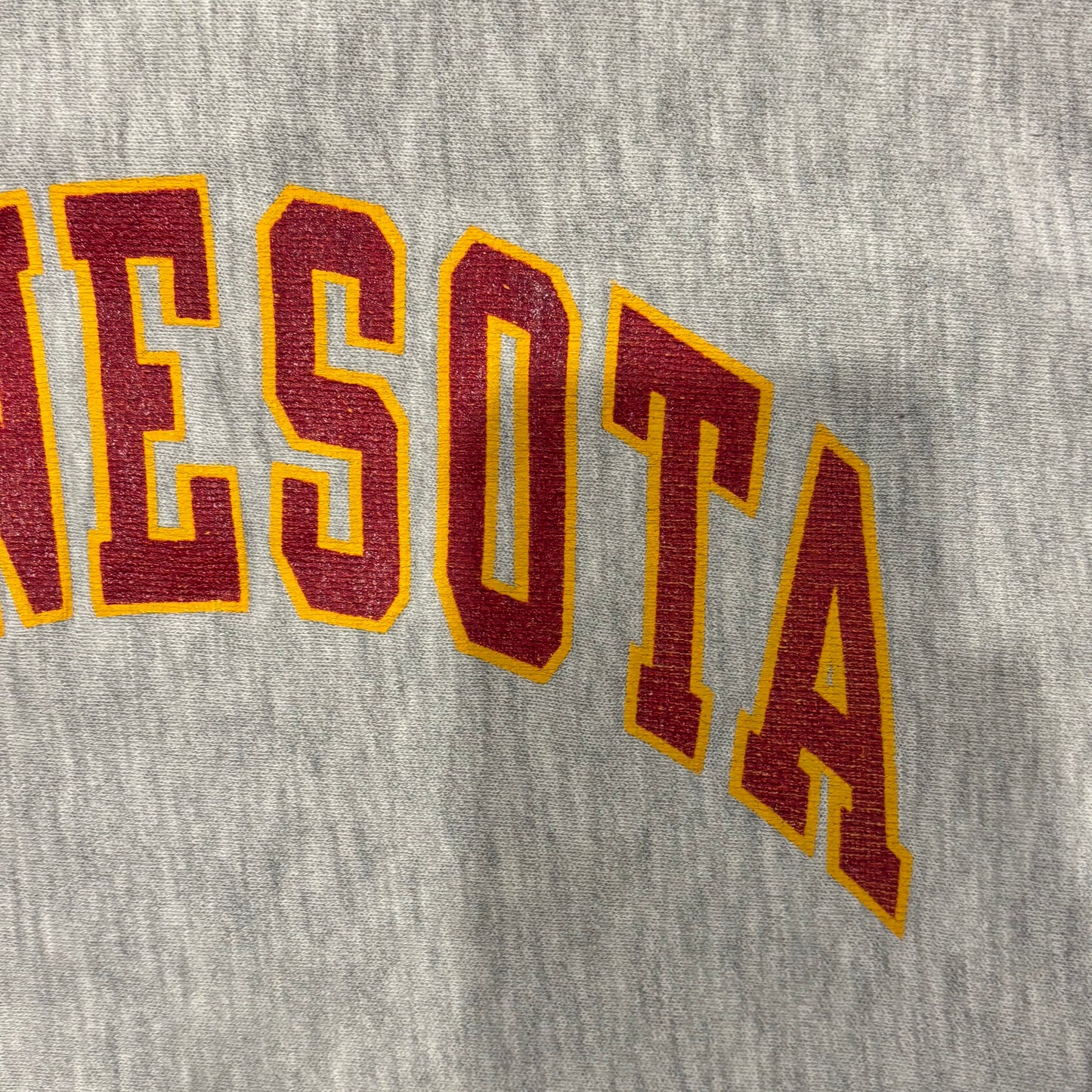 80's Champion "Minnesota Base Ball" リバースウィーブ カレッジスウェット 白 (L)/A2538S-SO