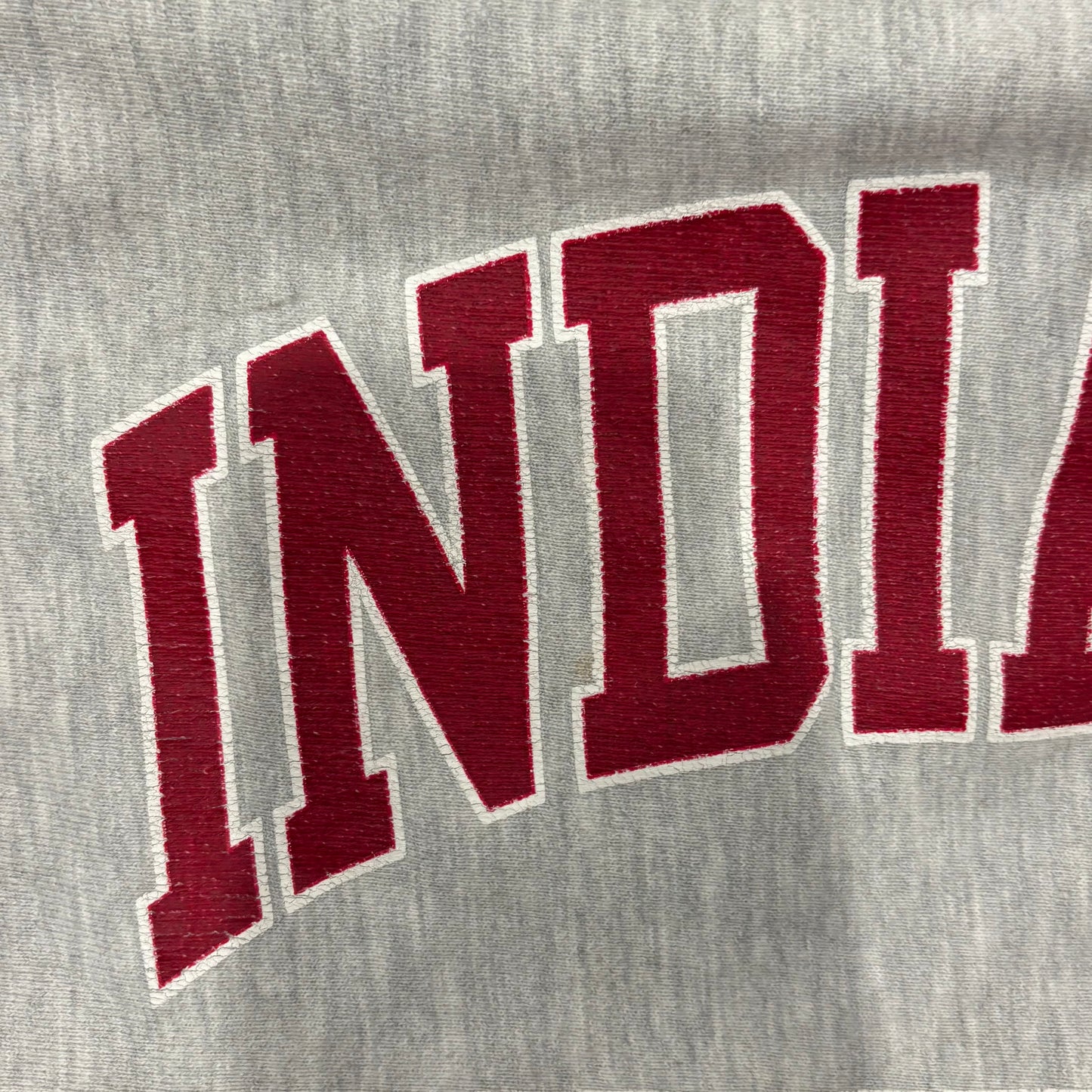 00's Champion "Indiana University" リバースウィーブ カレッジスウェット 白 (XL)/A2143S-SO
