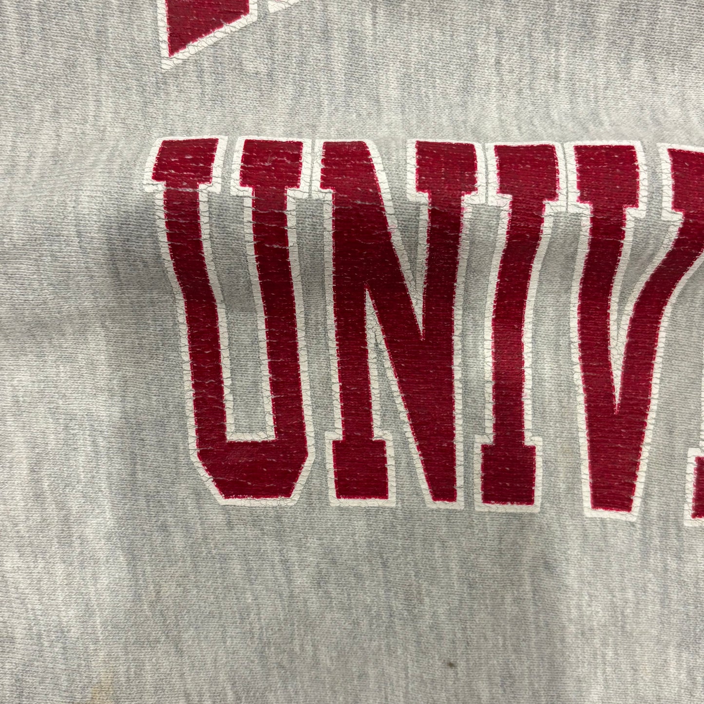 00's Champion "Indiana University" リバースウィーブ カレッジスウェット 白 (XL)/A2143S-SO