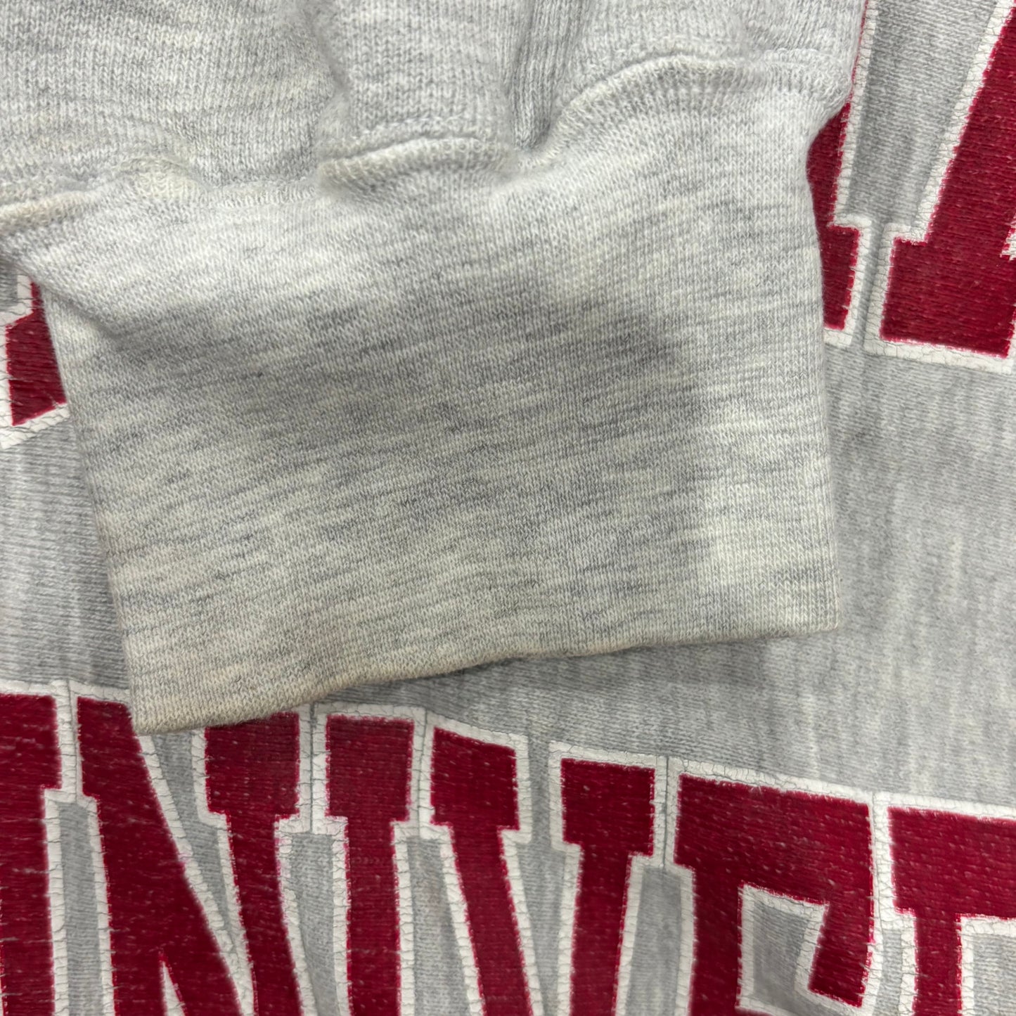 00's Champion "Indiana University" リバースウィーブ カレッジスウェット 白 (XL)/A2143S-SO