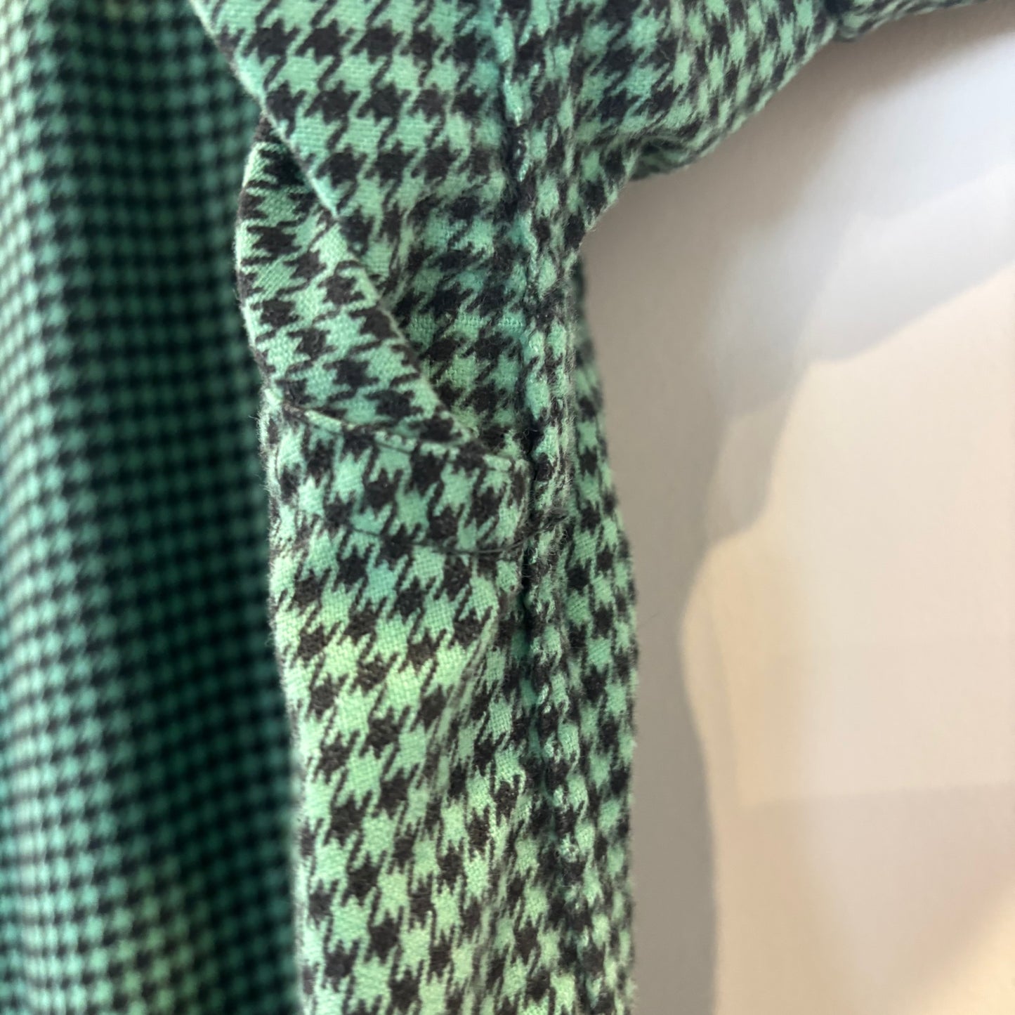 50's Freetline 千鳥格子柄 オープンカラーシャツ 黒緑 (S)/C0234S-SO