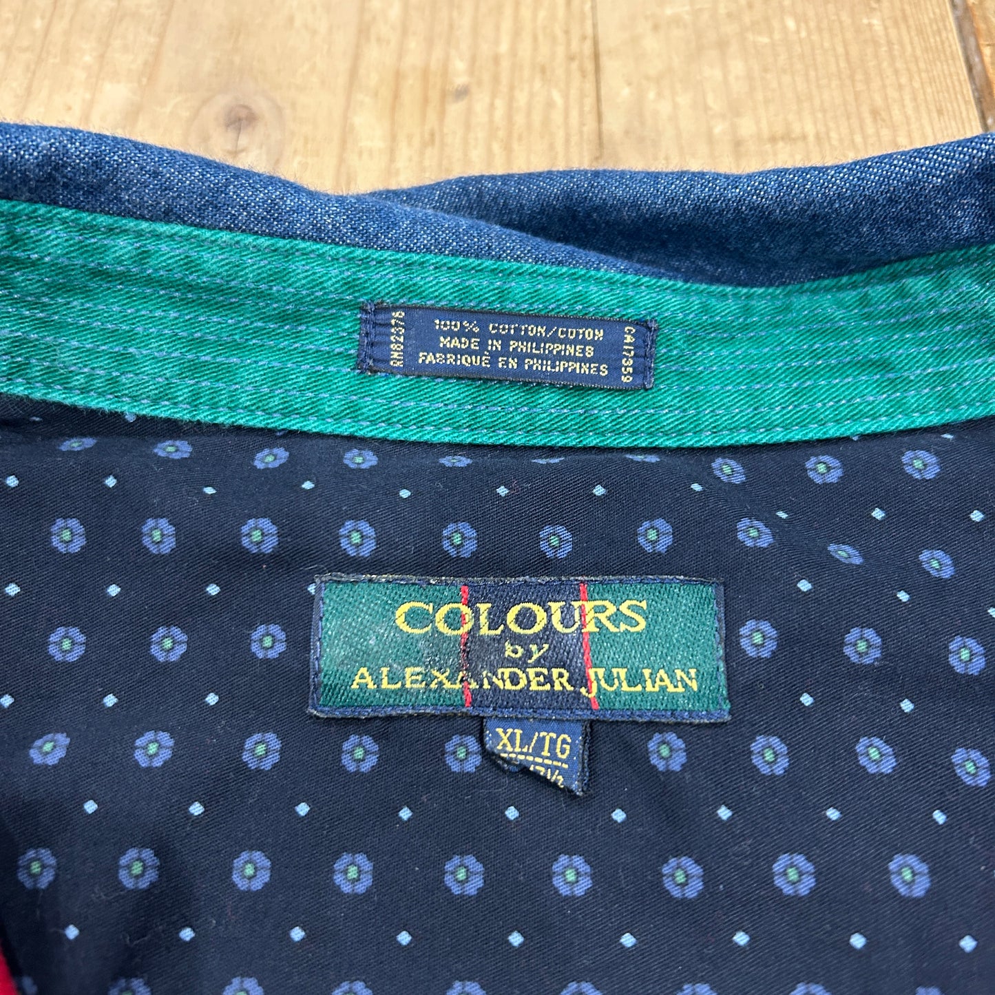 00's COLOURS by ALEXANDER JULIAN denim shirt デニム シャツ マルチカラー (XL)/A7909SH-SO