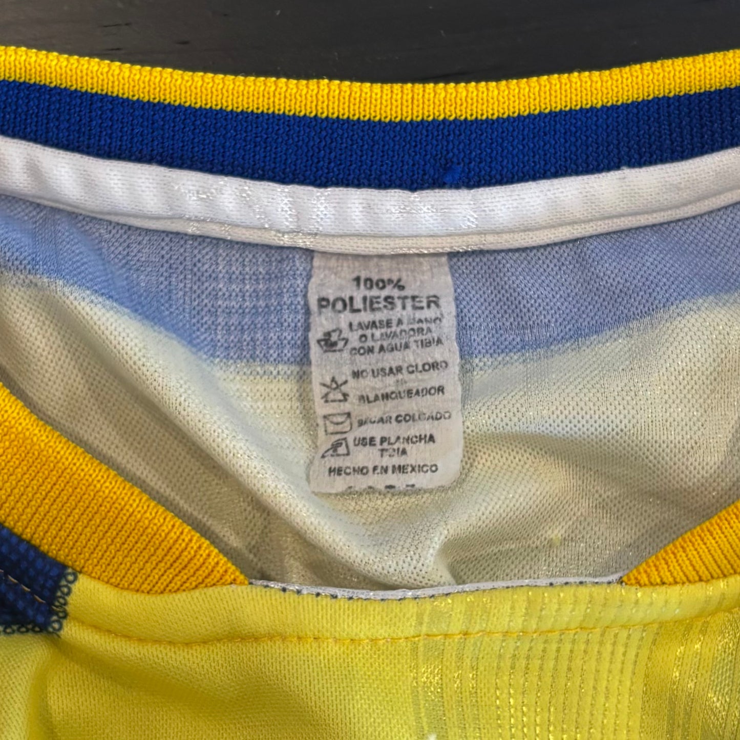 90's Club America Soccer Jersey Uniform Coca-Cola 黄青 (サイズ不明)/A0198T-SO