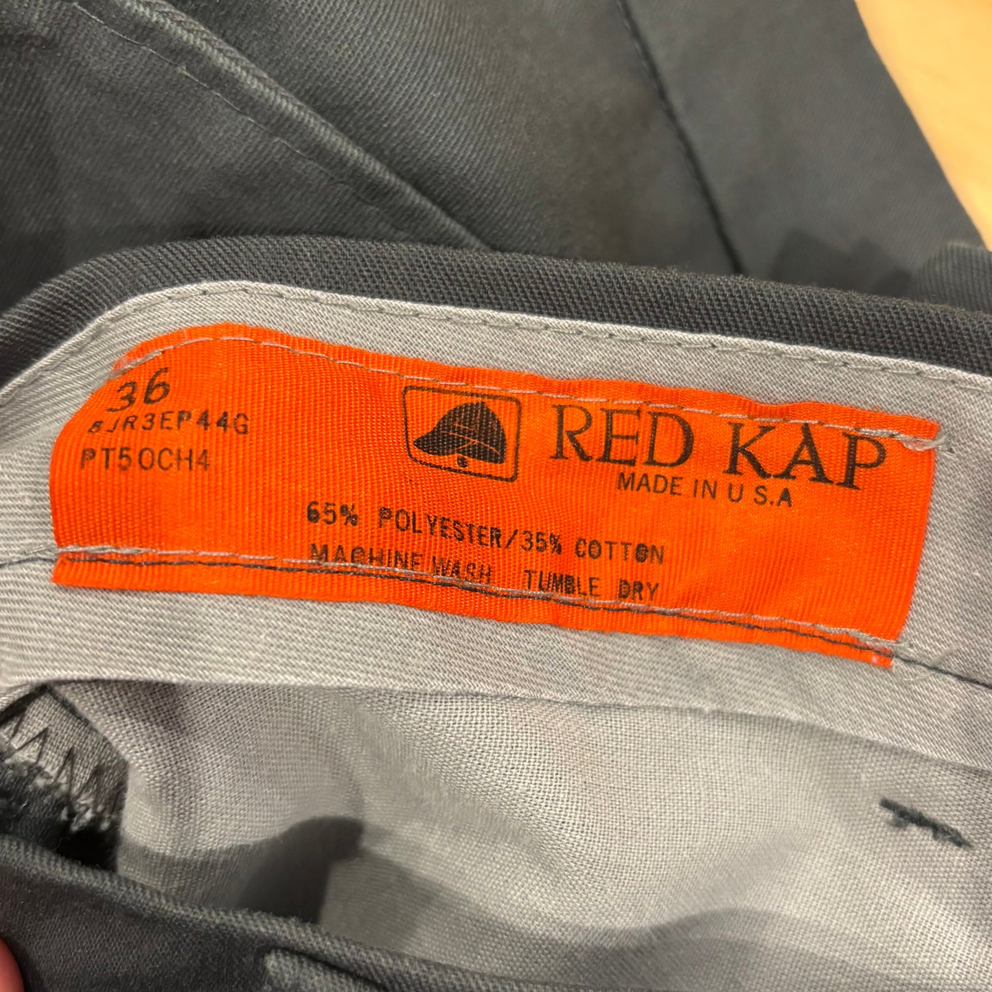 90's RED KAP レッドキャップ PT50ワークパンツ グレー (W36)/B2567P-SO