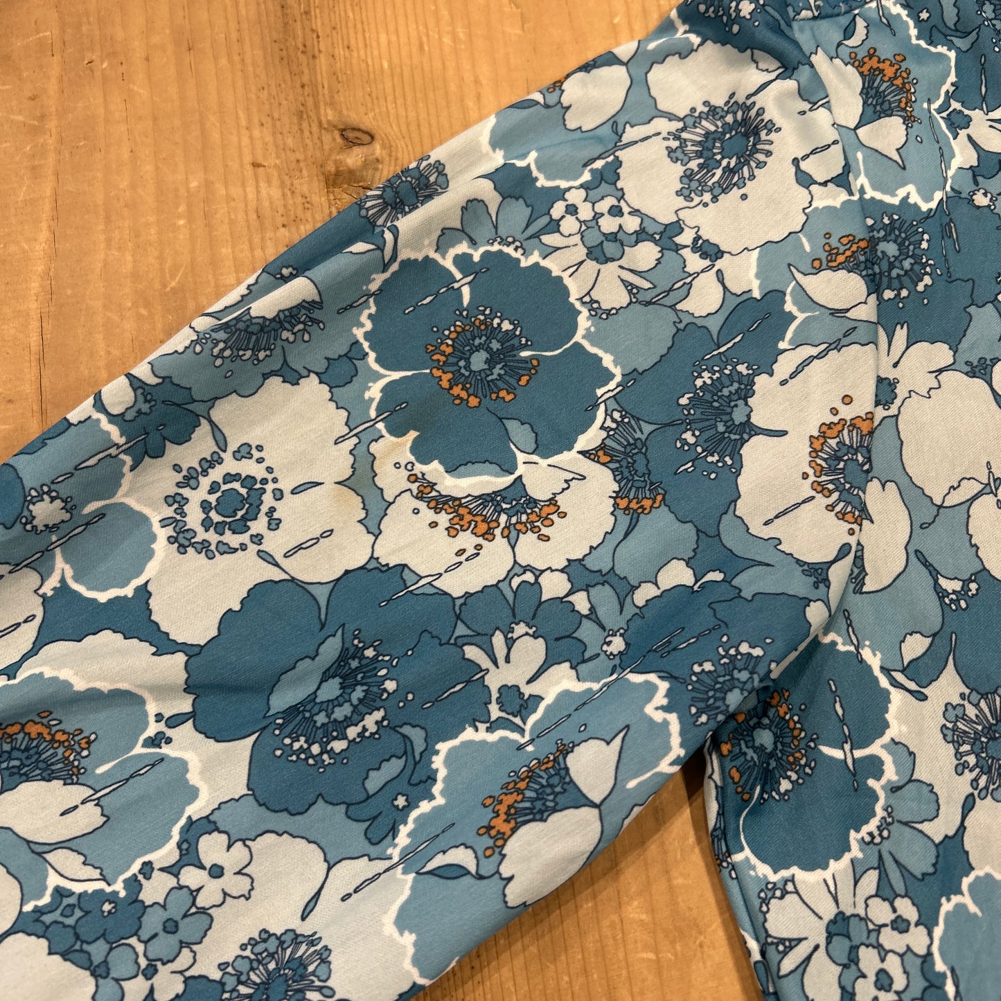 70's JC Penney The men's shop JCペニー ポリエステル シャツ 開襟 ブルー (L)/B2950SH-SO