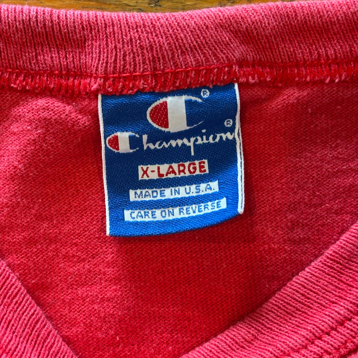 90's Champion NSCO Recreation Services Tシャツ 赤(XL)/A4503T-SO