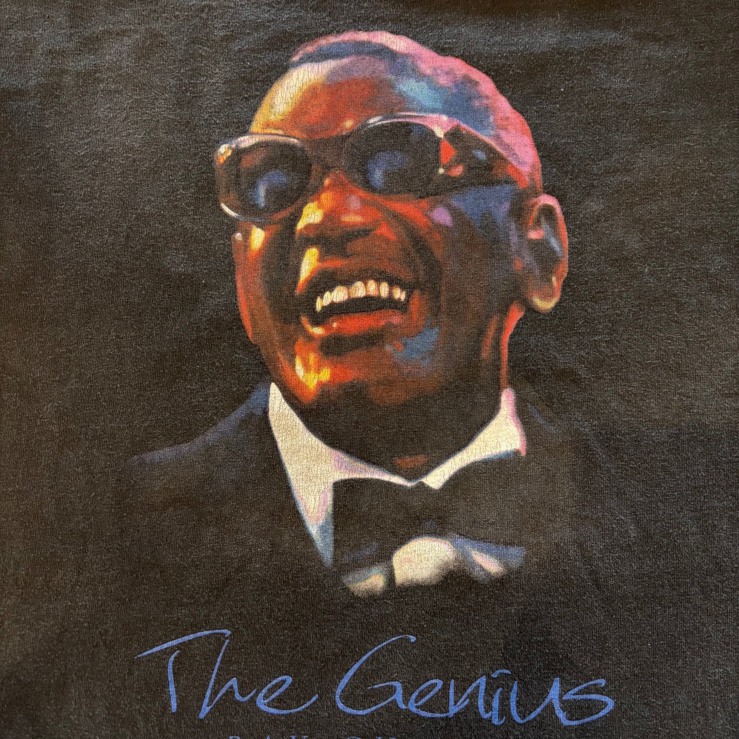 00's RAY CHARLES The Genius ミュージックTシャツ ブラック (L)/A3655T-SO