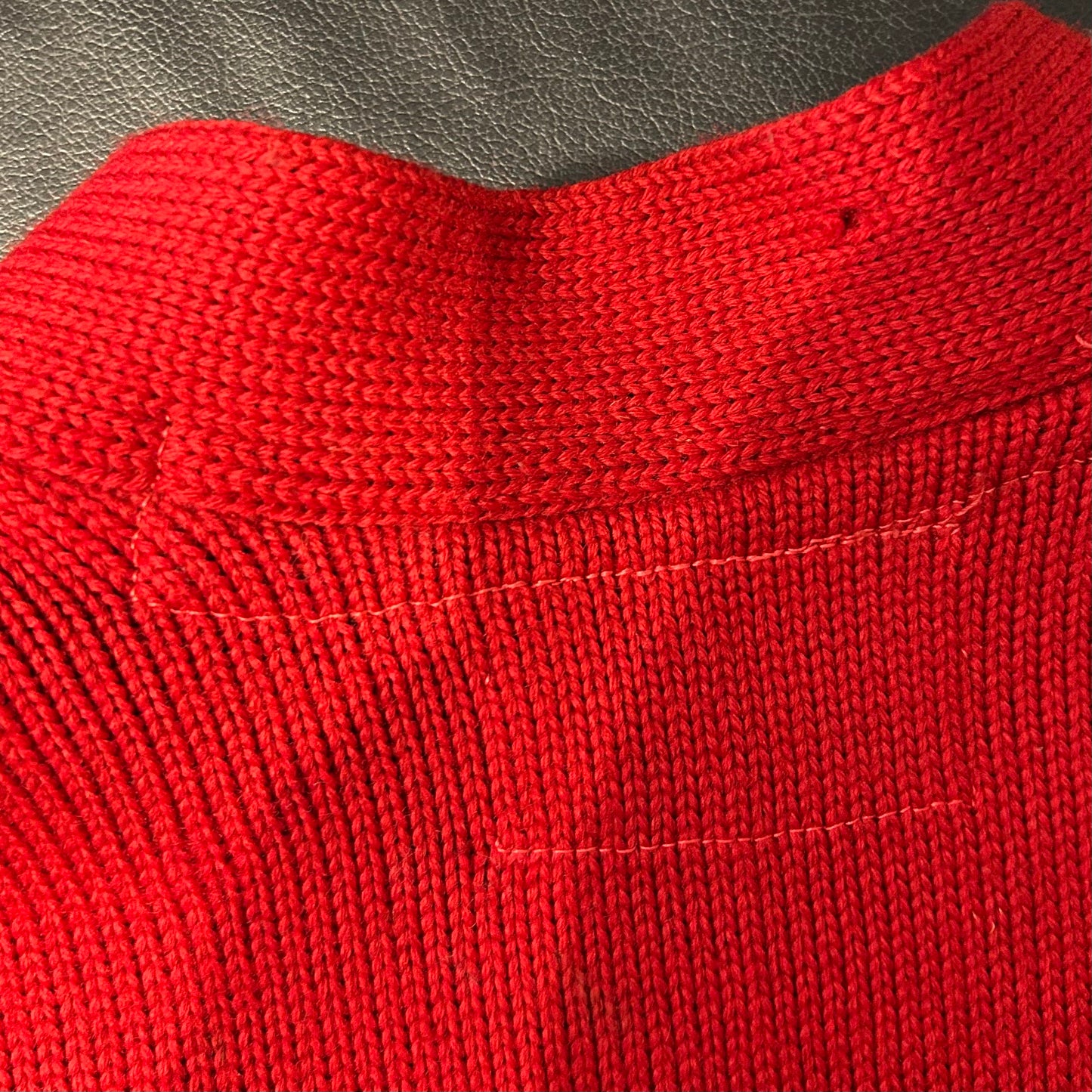 60's Smithee レタードカーディガン 赤(42)/A6103