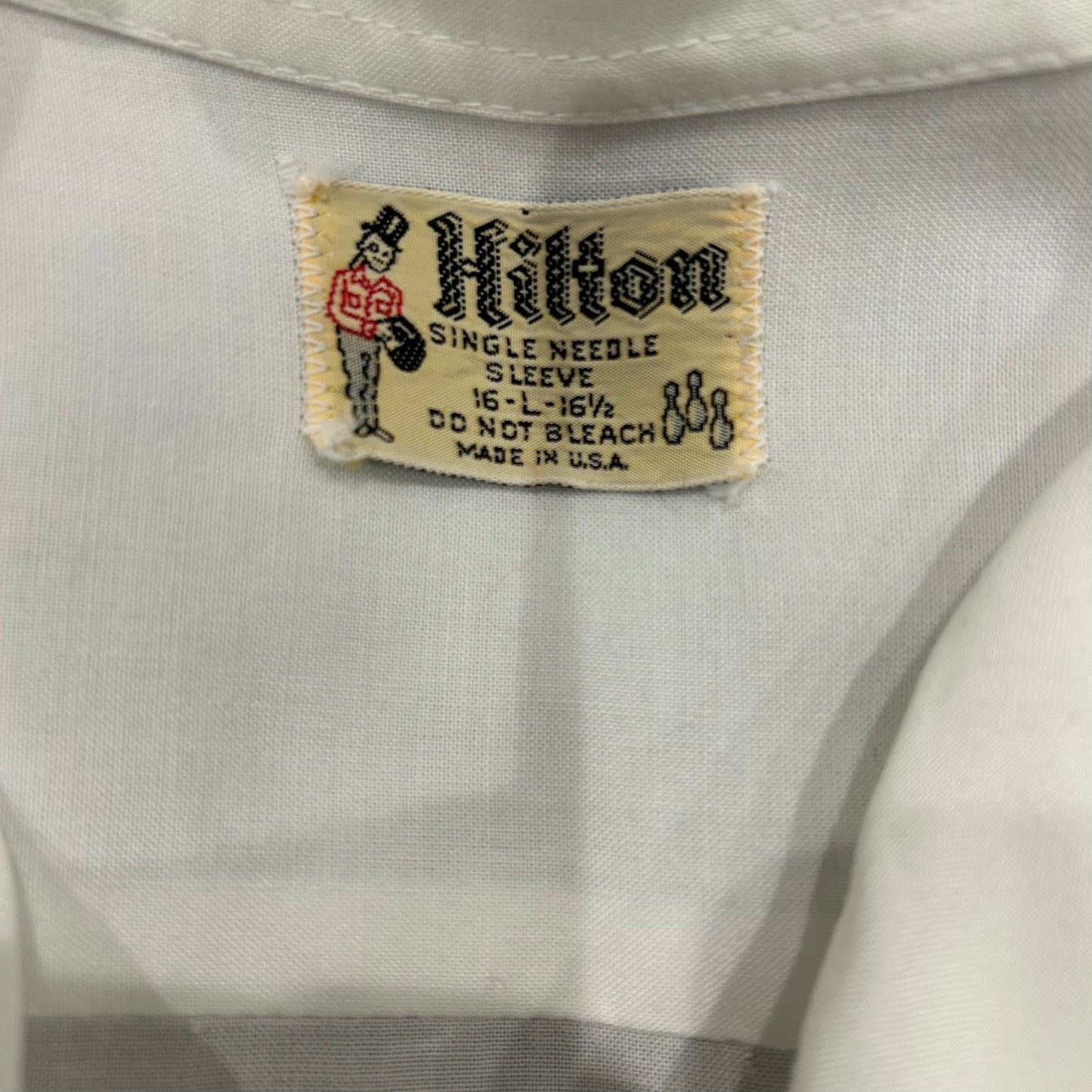 60's Hilton レーヨンボーリングシャツ BUDWEISER バドワイザー 白(L)/A3240SH-SO