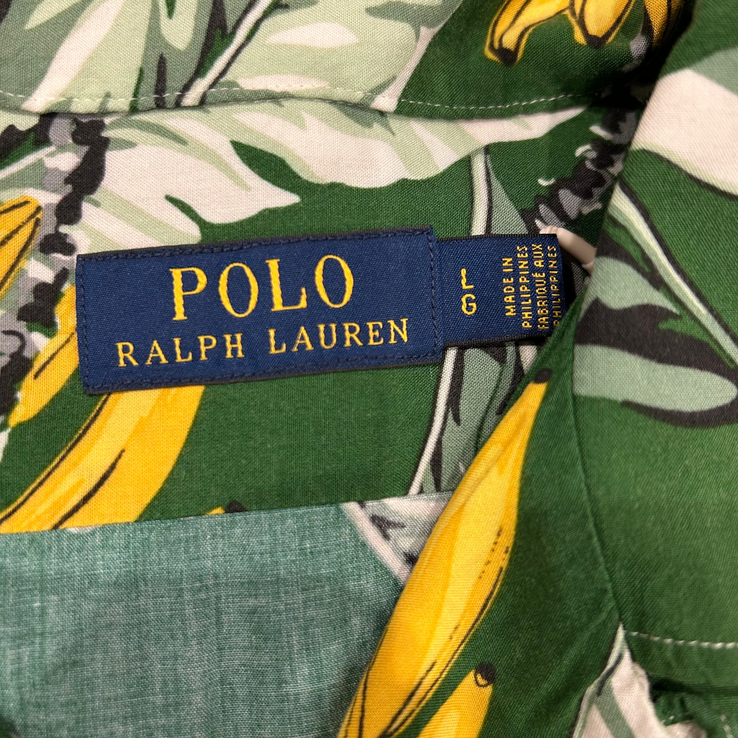00's POLO ラルフローレン レーヨンアロハシャツ バナナ グリーン(L)/A3726SH-SO