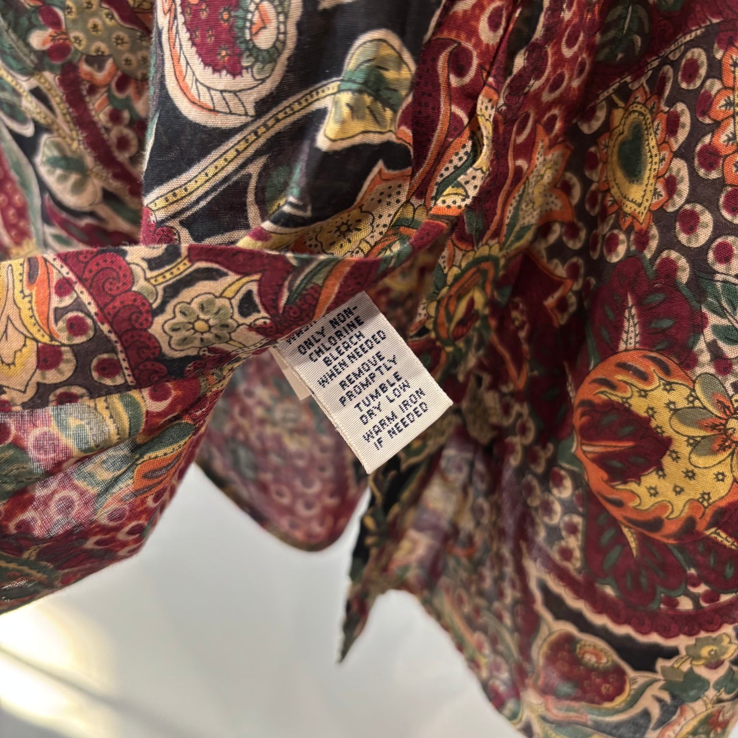 Ralph Lauren ラルフローレン ペイズリー総柄サファリシャツ ワインレッド (M) /B1752SH-SO