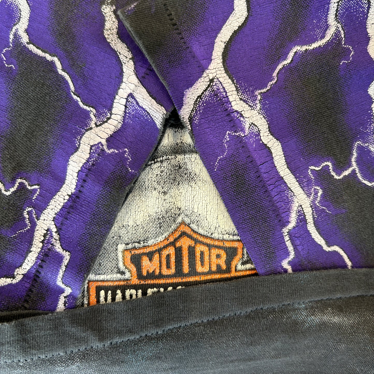 90's Harley-Davidson ハーレー Thunder&Lightning サンダー Tシャツ (L )/C0994T-SO