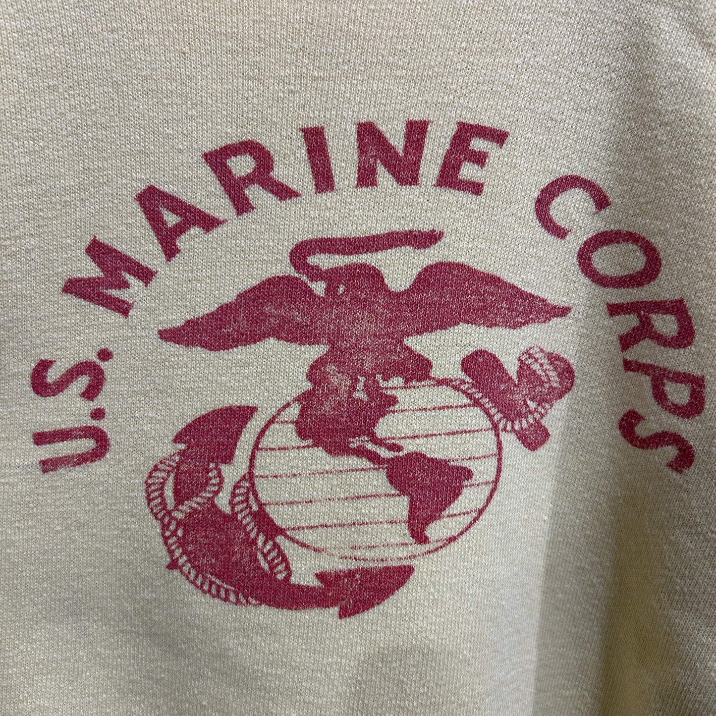 60's USMC 染み込みプリントスウェット 黄色/A6698