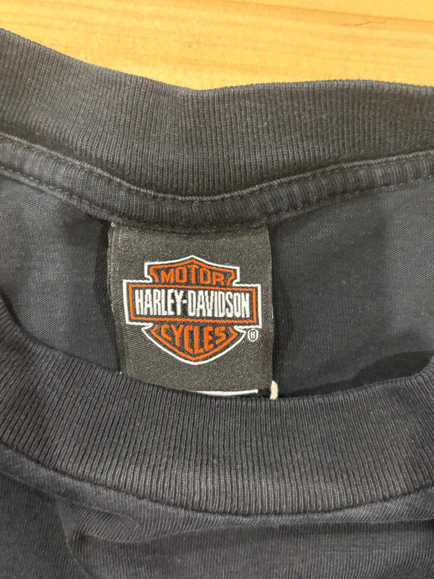 90's Harley-Davidson Las Vegas 袖プリント ロングTシャツ 黒 (L)/B3084T-SO
