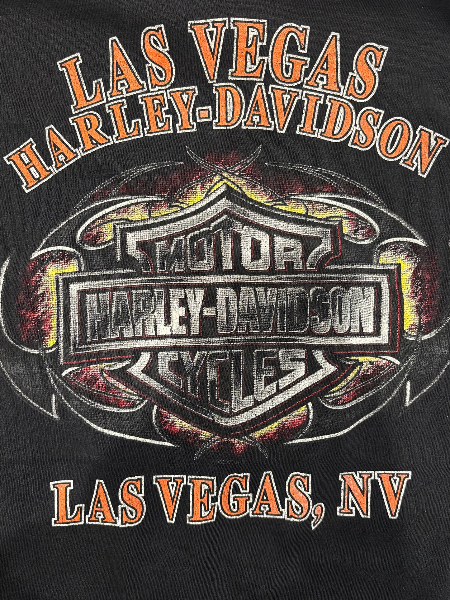 90's Harley-Davidson Las Vegas 袖プリント ロングTシャツ 黒 (L)/B3084T-SO