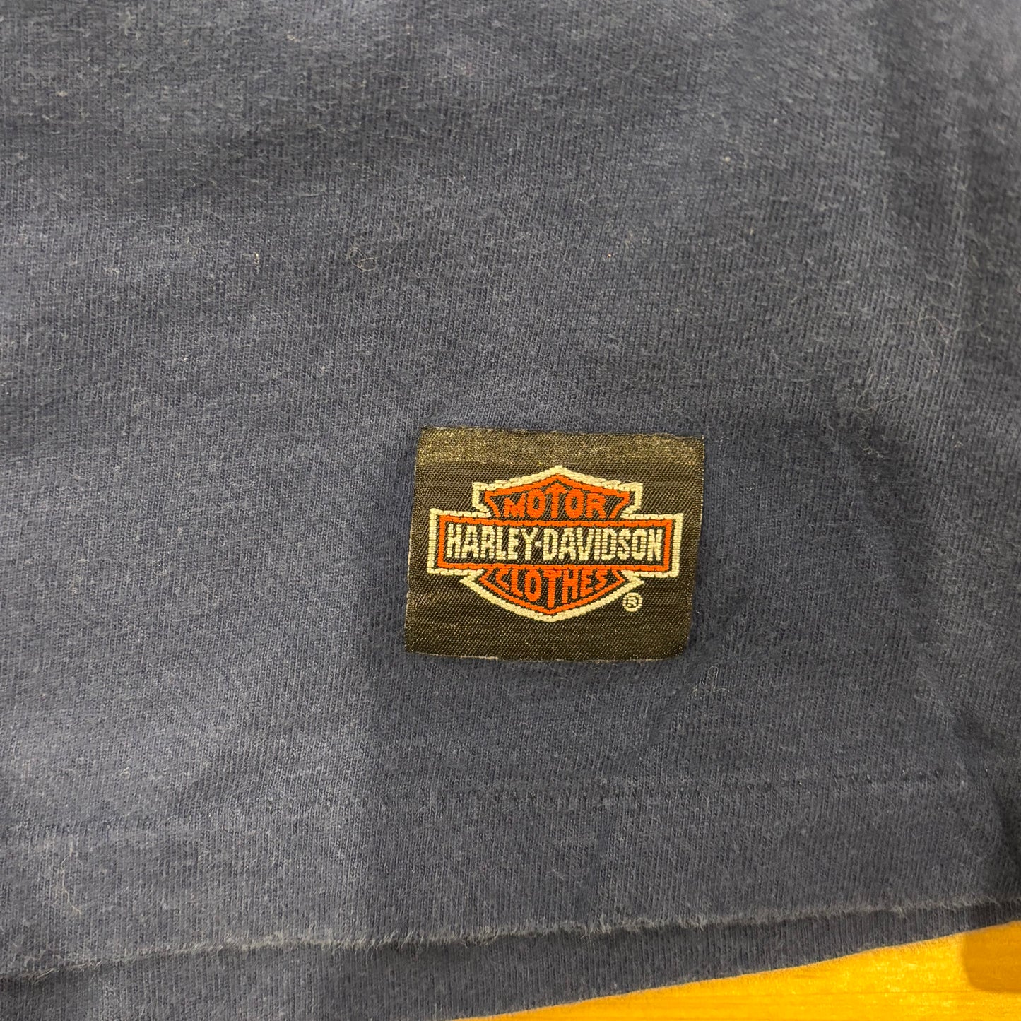 90's Hanes Harley-Davidson "Established 1903" 袖プリント ロングTシャツ 紺 (L)/B0661T-SO
