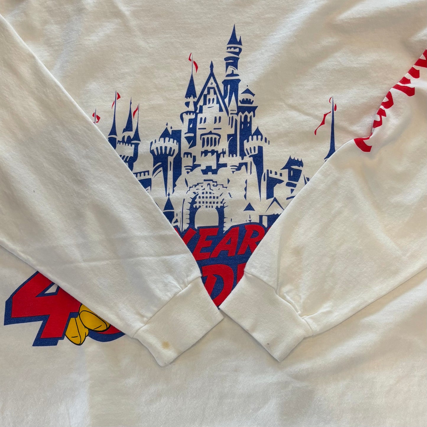 90's 40years of Adventures Disney T-shirt 白 (サイズ不明)/A3836T-SO