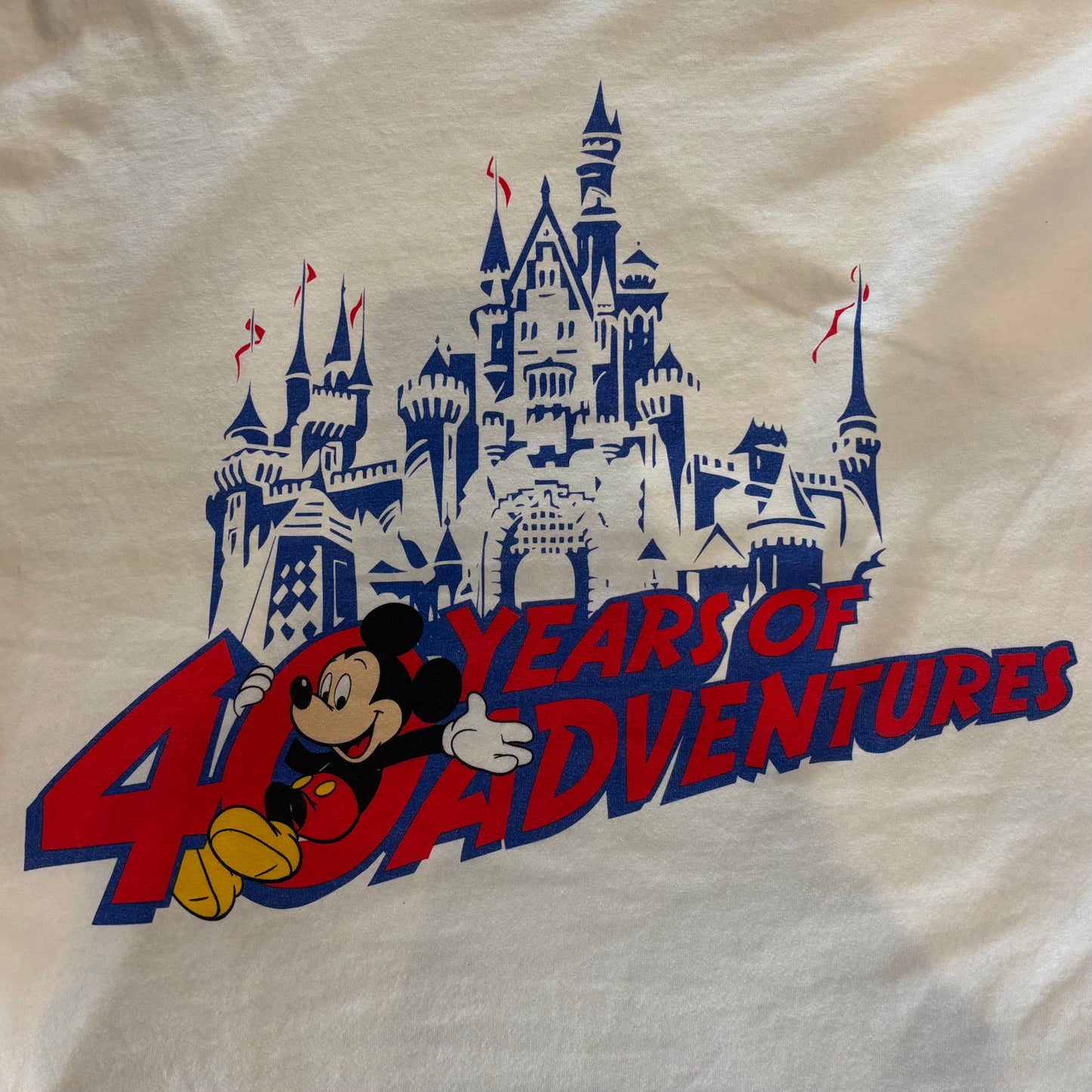 90's 40years of Adventures Disney T-shirt 白 (サイズ不明)/A3836T-SO