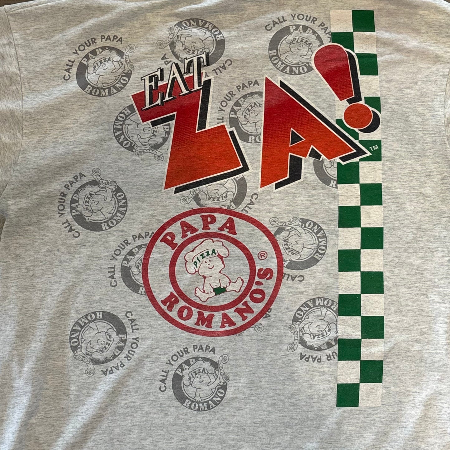 90's PAPA ROMANOS 企業Tシャツ白(XL)/A2967T-SO