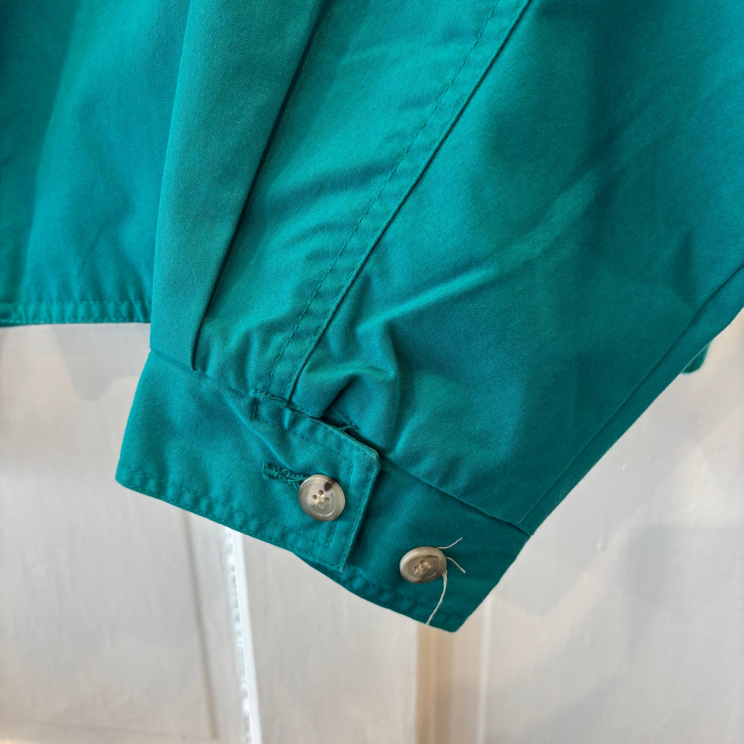 90's Eddie Bauer ハリントンジャケット ターコイズ スウィングトップ M /A4971J-SO