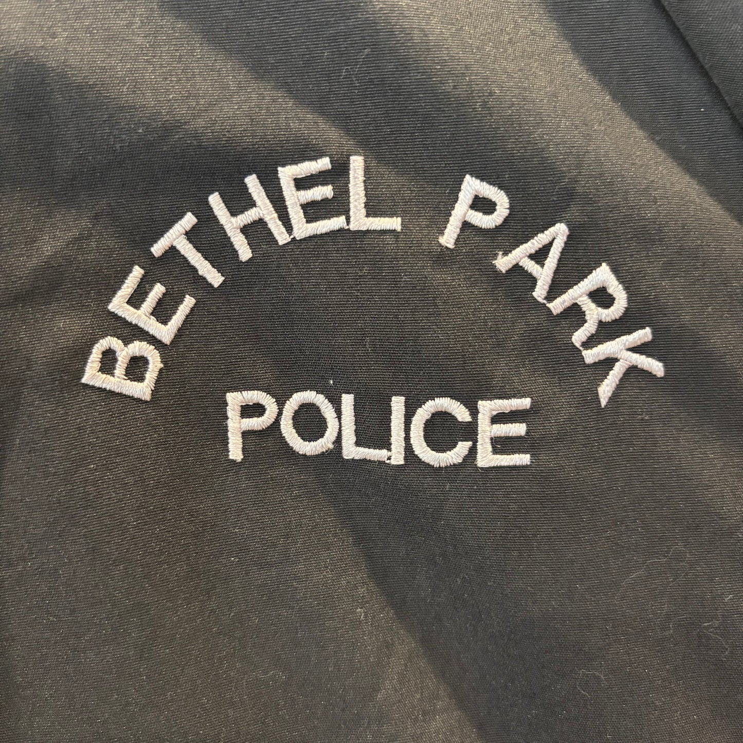 80's SPORTSMASTER BETHEL PARK POLICE ハリントンジャケット スウィングトップ 黒 XL /A8127J-SO