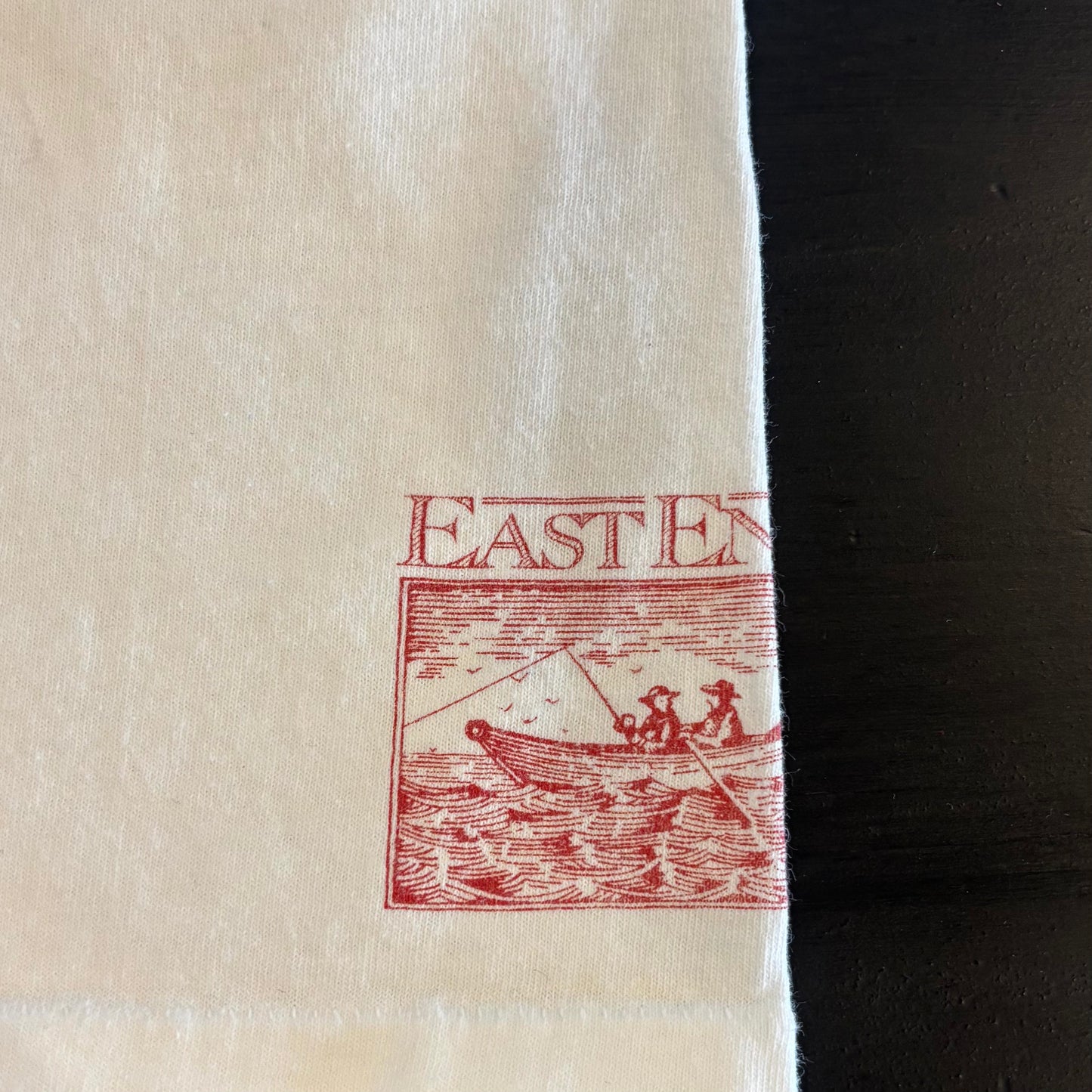 90's ONETIA EAST ENDER マグロ アートTシャツ 白(XL)/A4413T-SO