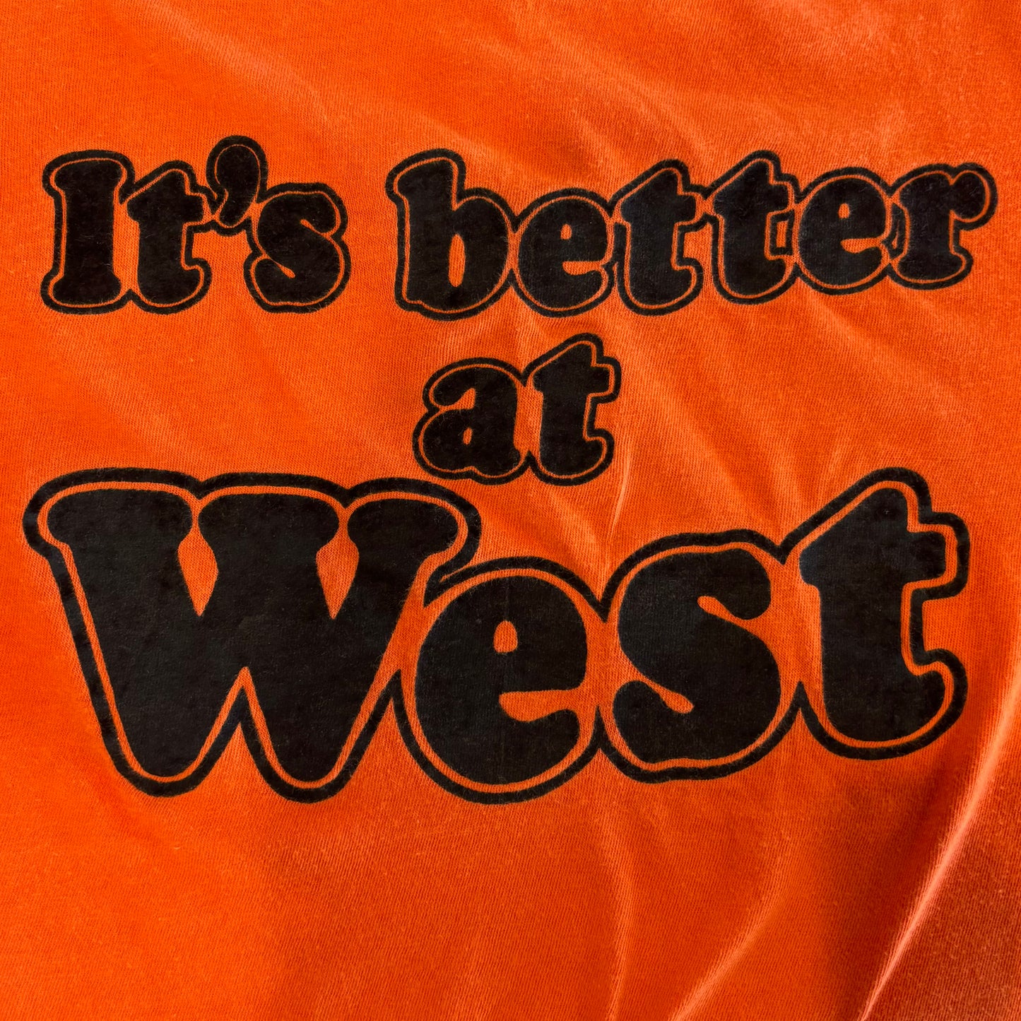 90's ARTEX It's better at West プリントTシャツ オレンジ(M)/A4125T-SO
