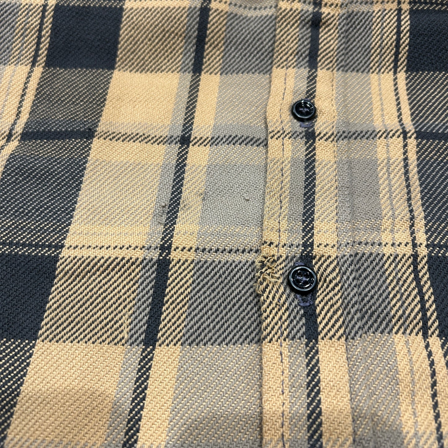 80's FIVE BROTHER flannel shirt ファイブブラザー ネルシャツ ベージュ 黒 (L)/B3085SH-SO