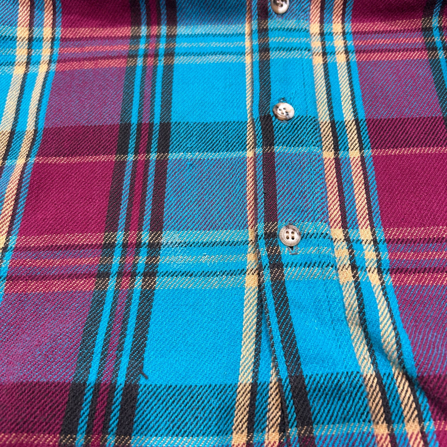 90's MIGHTY MAC flannel shirt ネルシャツ ターコイズブルー パープル (M)/A8503SH-SO