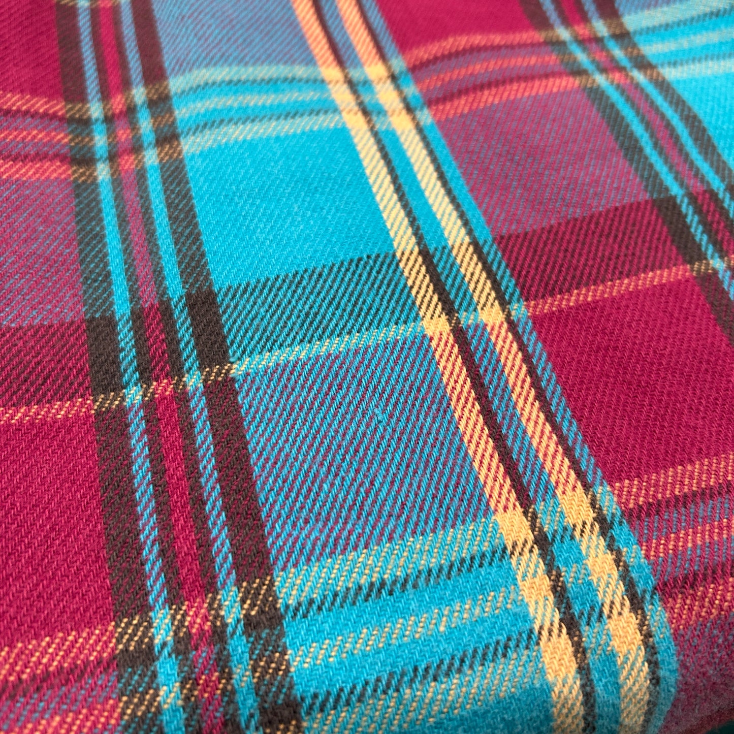 90's MIGHTY MAC flannel shirt ネルシャツ ターコイズブルー パープル (M)/A8503SH-SO