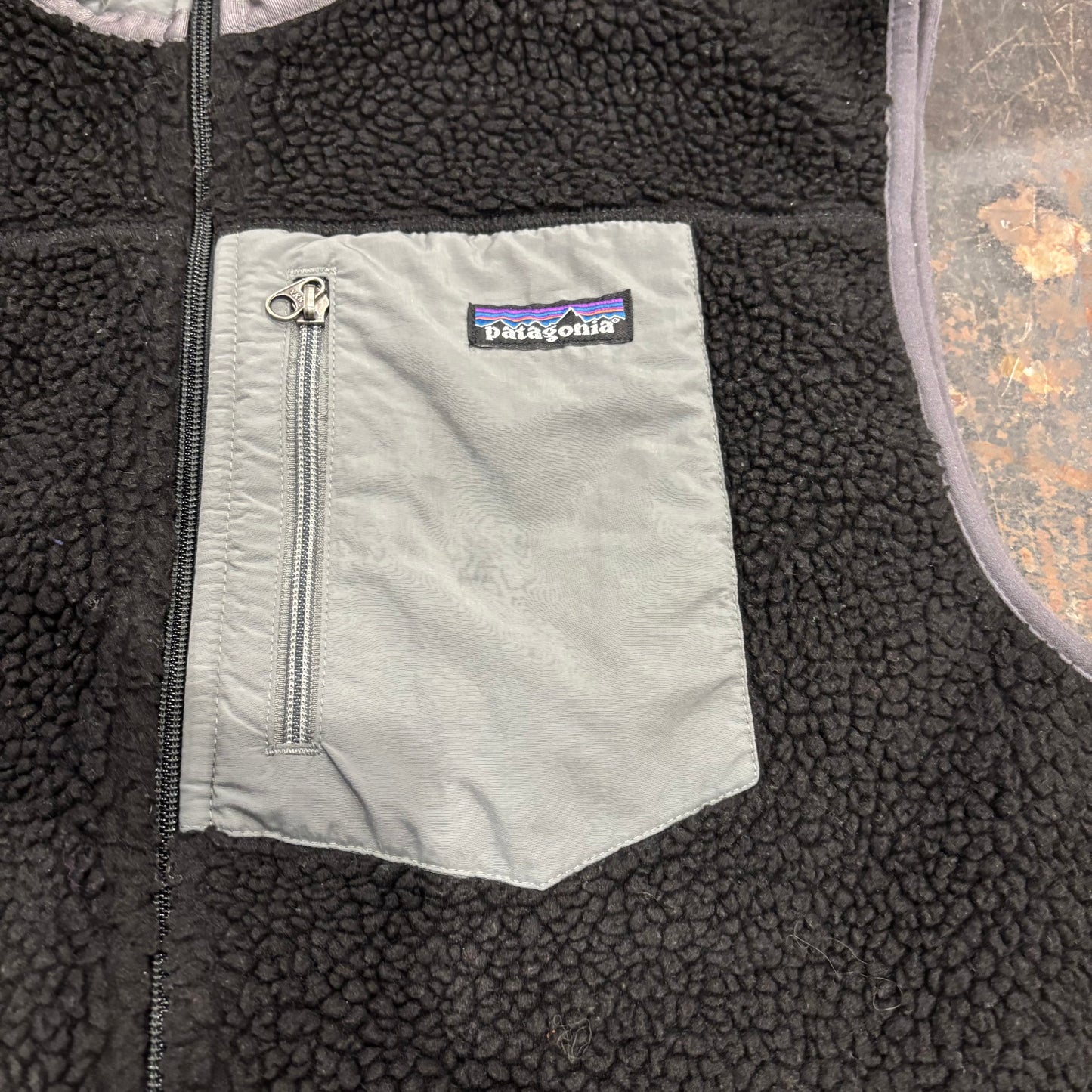 00's Patagonia retro x vest パタゴニア レトロ X ベスト フリース ブラック (XL)/B3142V-SO