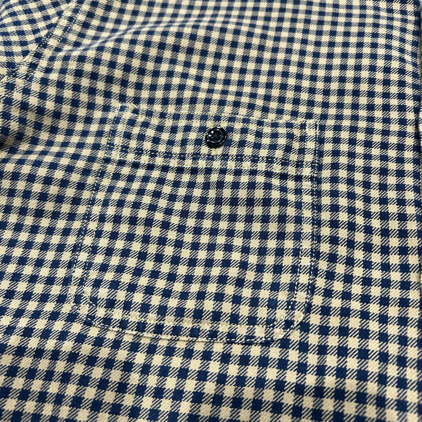 00's J.CREW cotton work type shirt コットン ワーク シャツ ブラック 茶 (XL)/A8505SH-SO