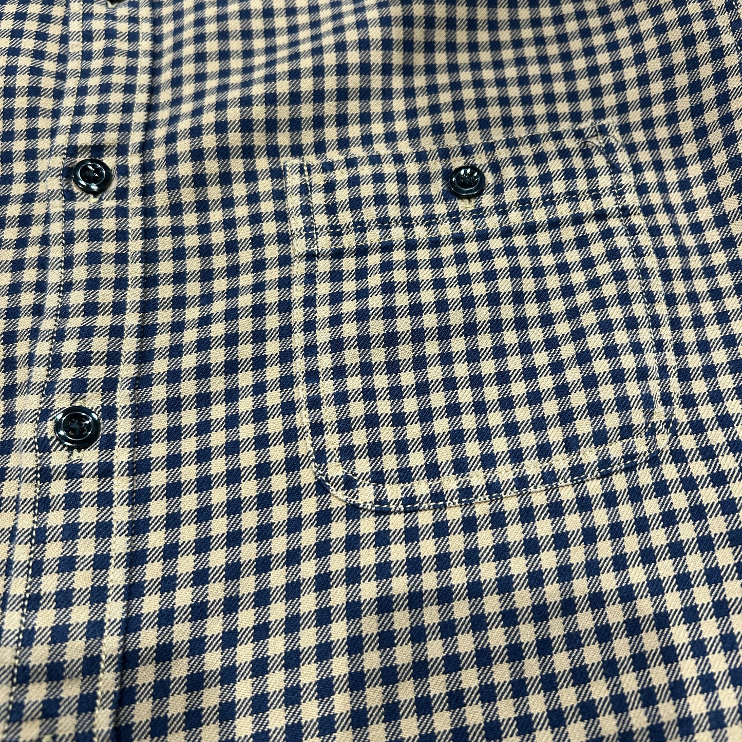 00's J.CREW cotton work type shirt コットン ワーク シャツ ブラック 茶 (XL)/A8505SH-SO