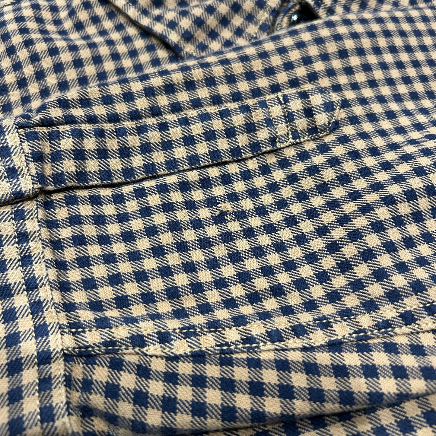 00's J.CREW cotton work type shirt コットン ワーク シャツ ブラック 茶 (XL)/A8505SH-SO