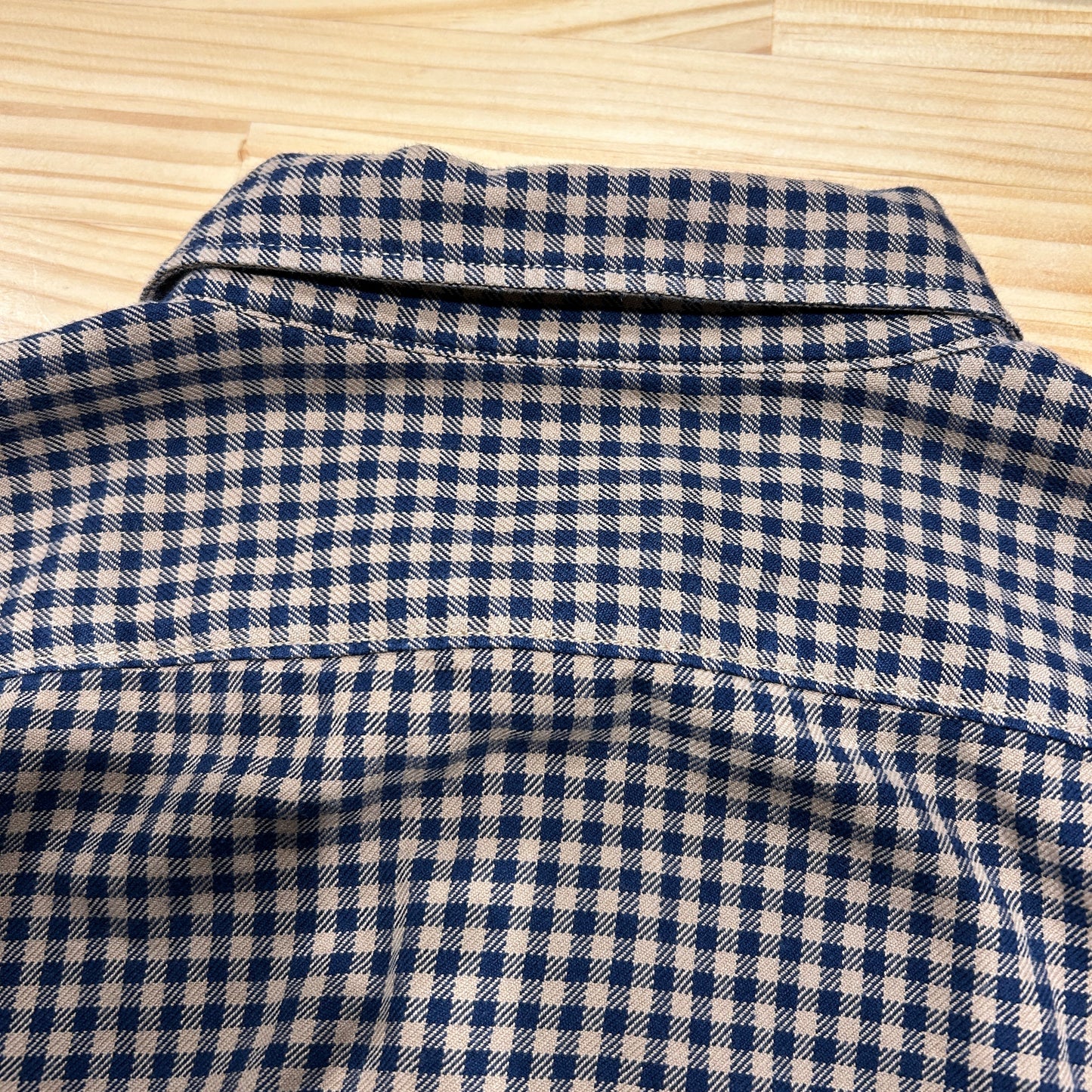00's J.CREW cotton work type shirt コットン ワーク シャツ ブラック 茶 (XL)/A8505SH-SO