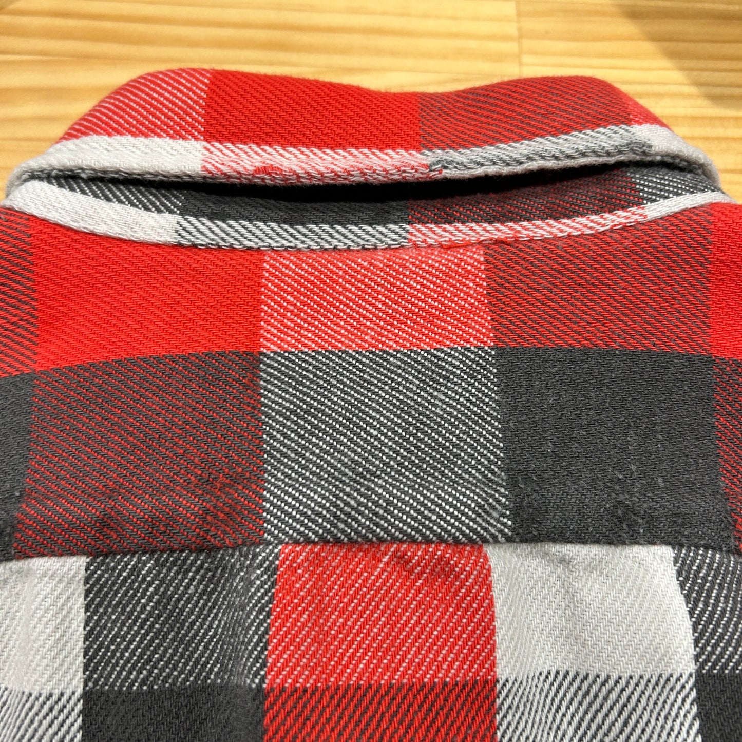 80's ALASKAN flannel shirt アラスカン ネルシャツ ブロック チェック 赤 グレー 白 (不明)/B2901SH-SO