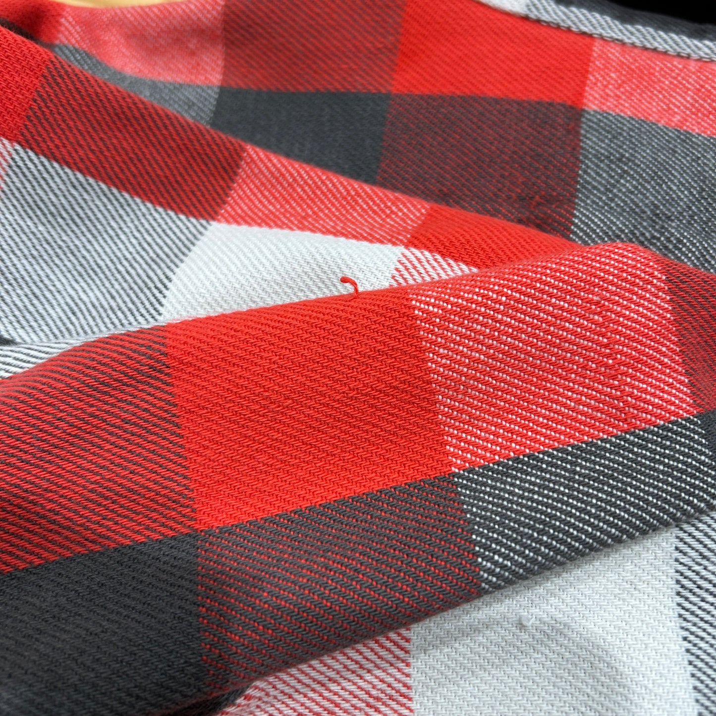 80's ALASKAN flannel shirt アラスカン ネルシャツ ブロック チェック 赤 グレー 白 (不明)/B2901SH-SO