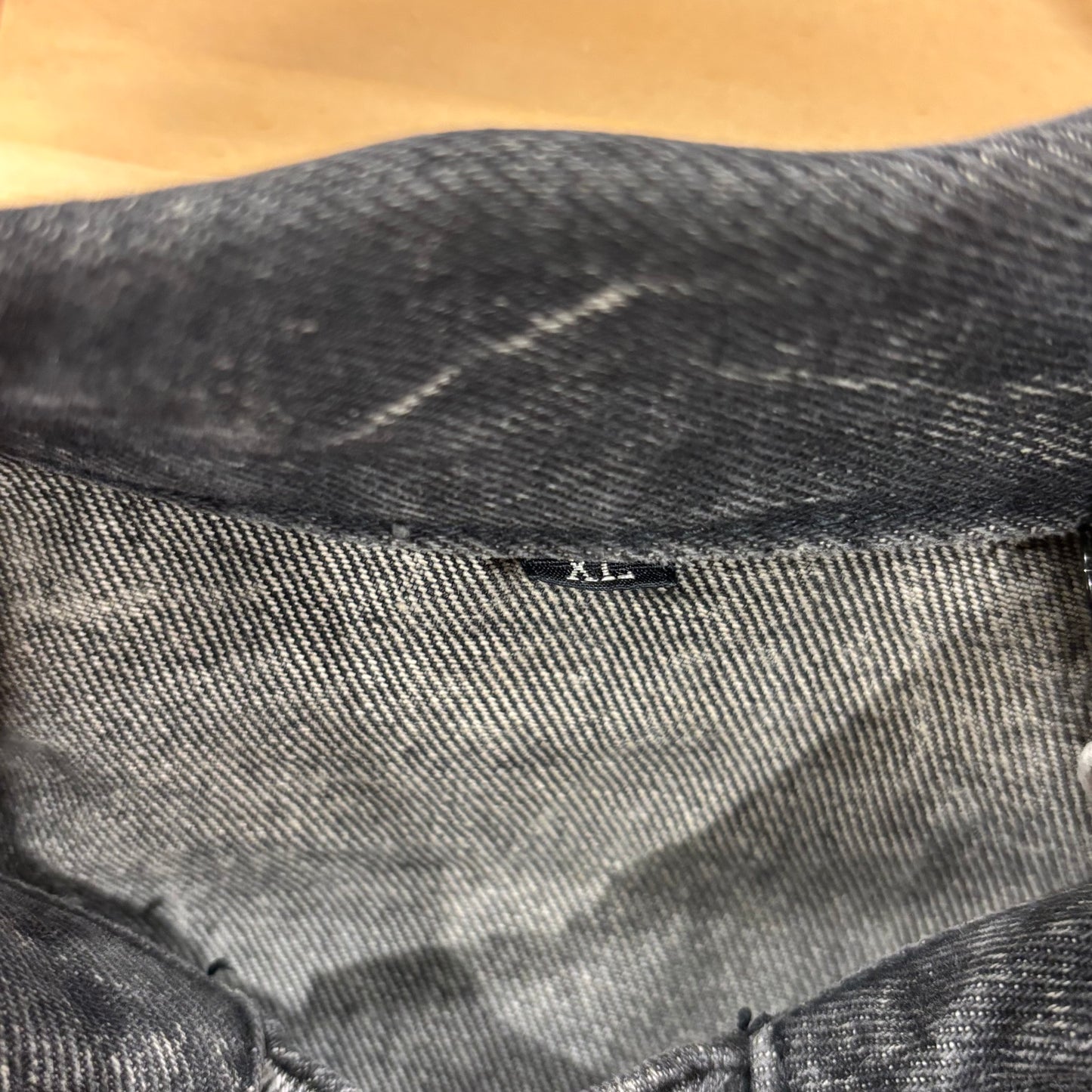 00's Guess ウォッシュ加工 デニムジャケット 黒 (XL)/A8490J-SO
