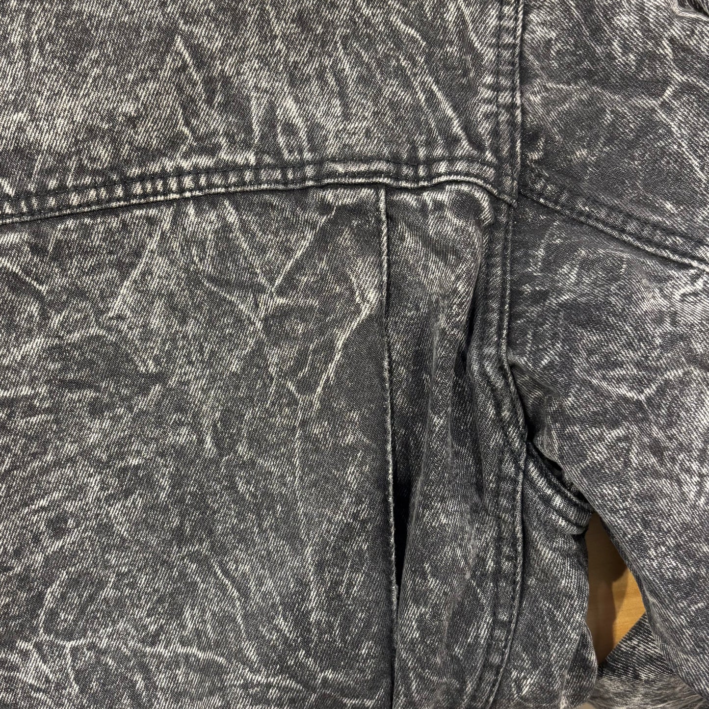 00's Guess ウォッシュ加工 デニムジャケット 黒 (XL)/A8490J-SO