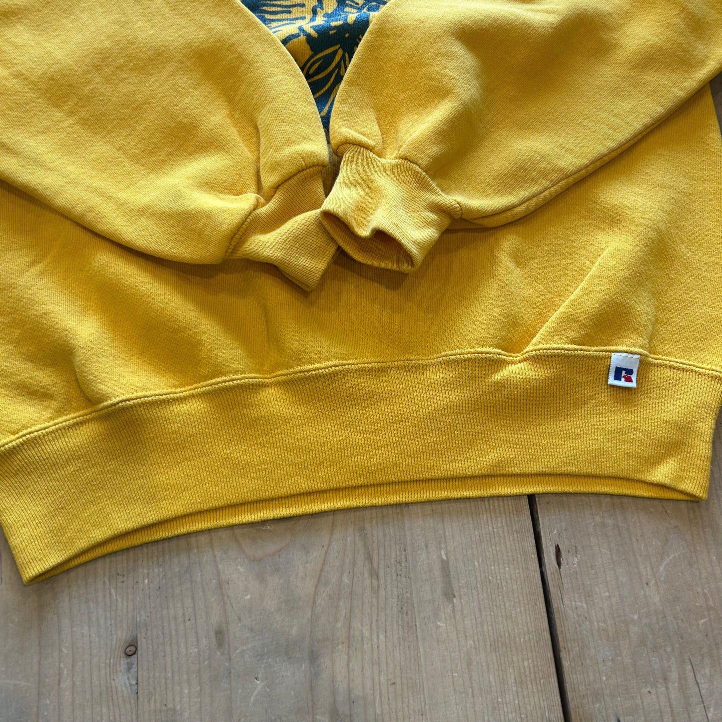 90's Russell Athletic ラッセル スウェット LANE インディアンヘッド 黄色(M)/A5246S-SO