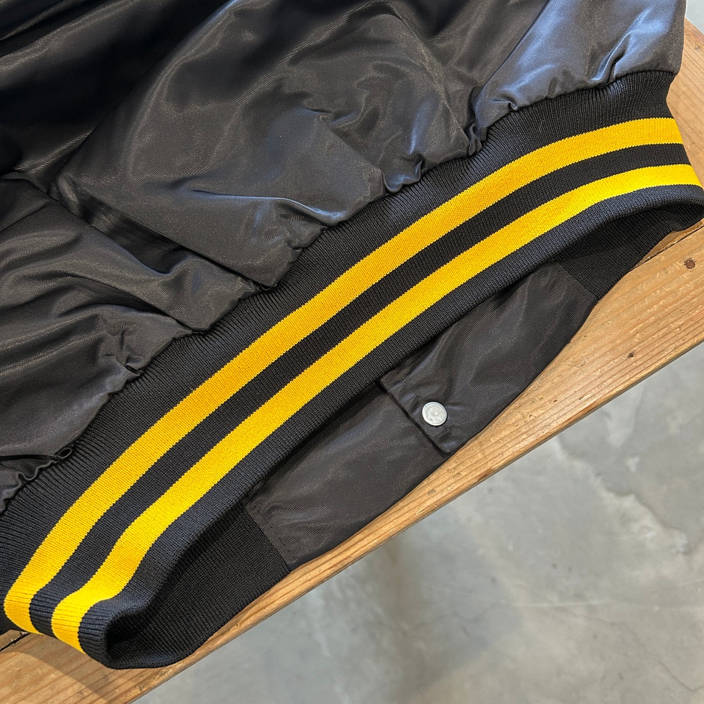 90's ブランド不明 U.S.ARMY ナイロンスタジャン 黒 (M)/A5329O-SO