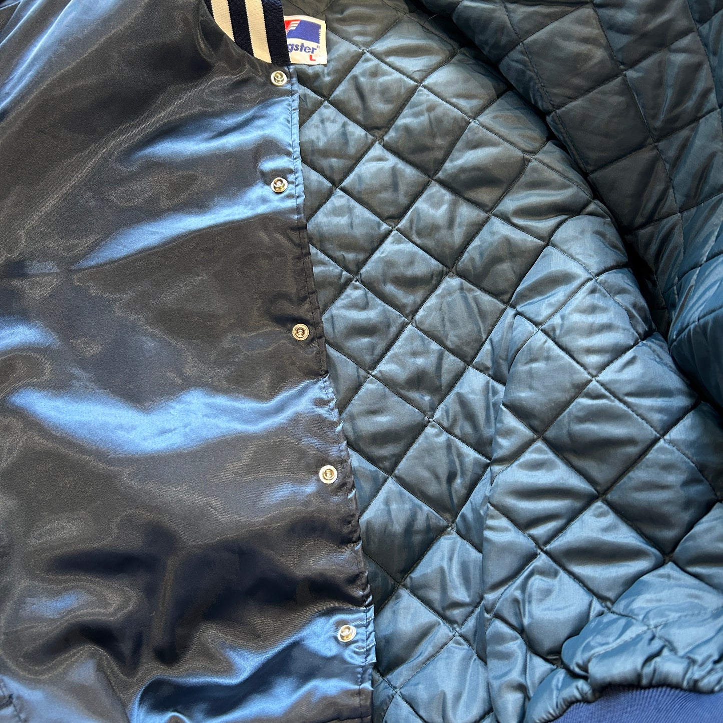 90's Swingster U.S.NAVY ナイロンスタジャン ミリタリー 紺(L)/A8364O-SO